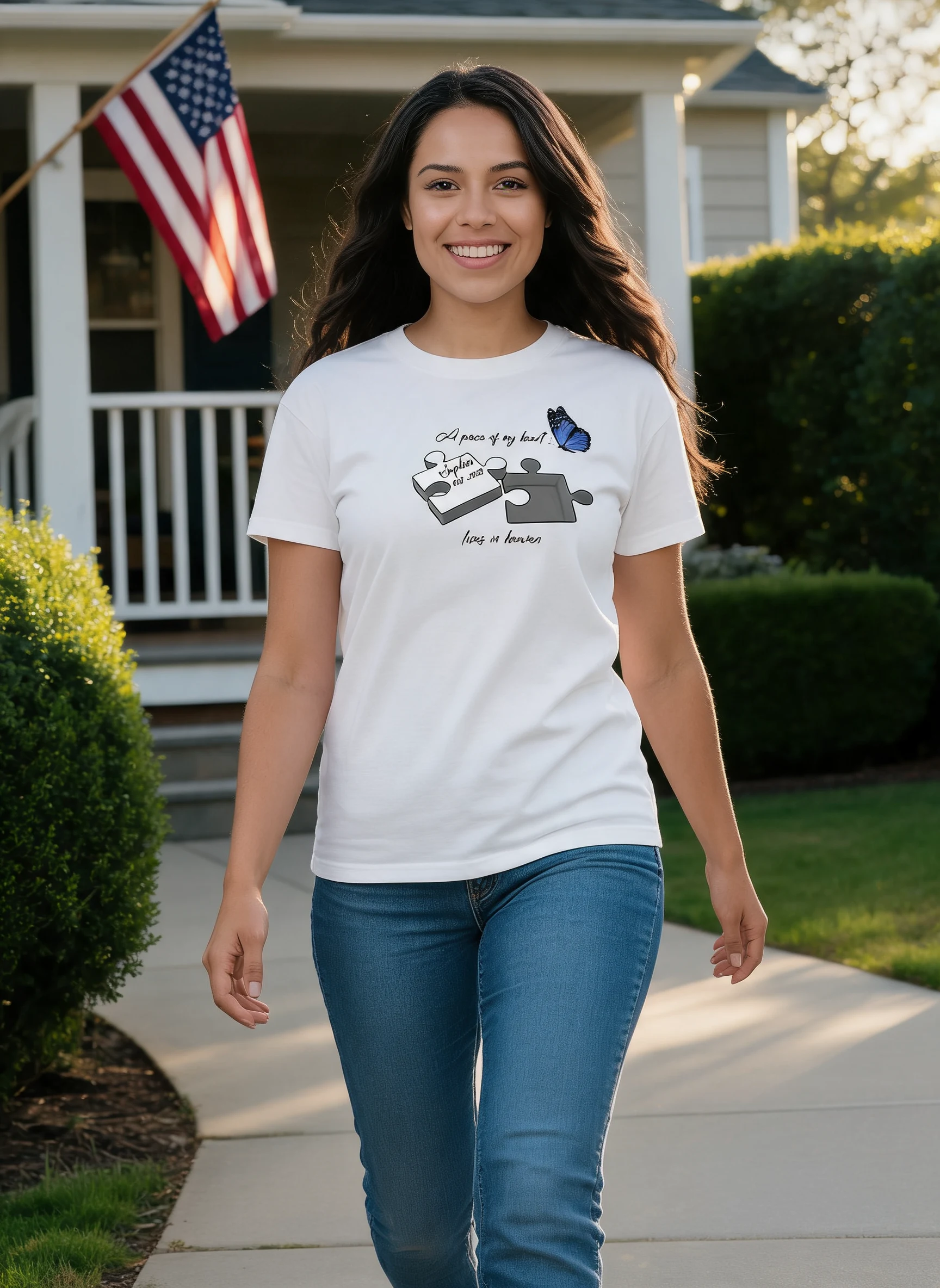 A Piece Of My Heart Lives In Heaven Memorial Gift Personalized Shirt β White