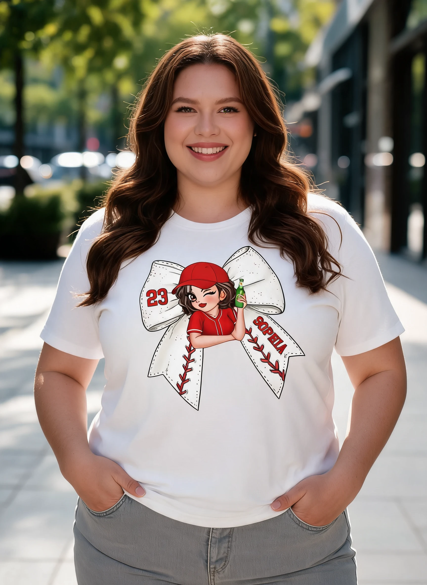 Baseball Softball Bow With Jersey Number Personalized Shirt, Perfect Gift For Her, For Baseball Wife, For Baseball Mom β White