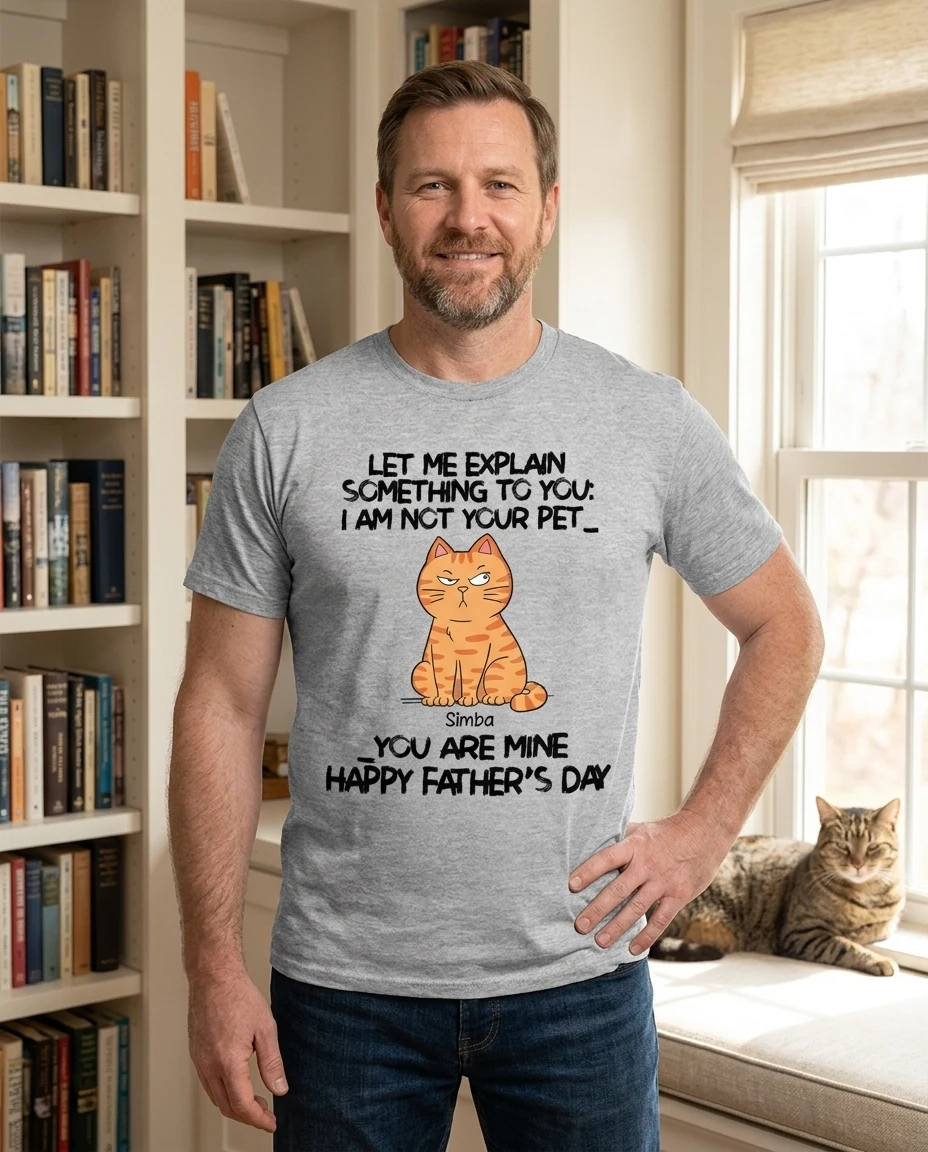 Let Me Explain Funny Cartoon Cats Mother's Day Father's Day Gift Personalized Shirt — Sport Grey
