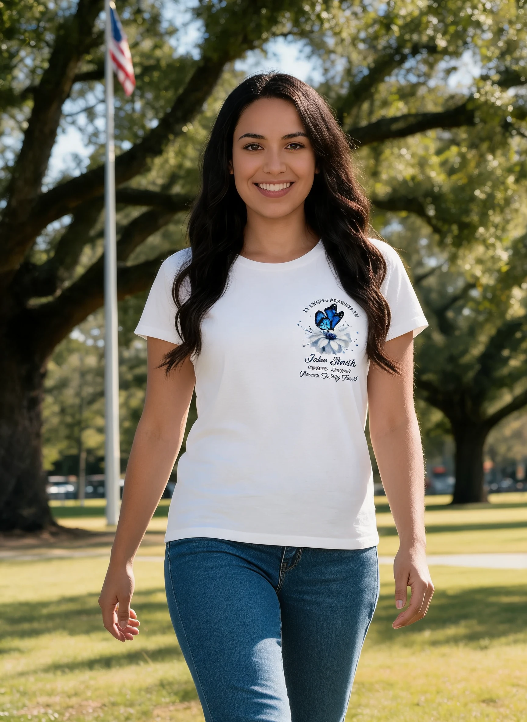 Memorial Butterfly Forever In My Heart - Personalized Shirt - Remembrance Gift β White