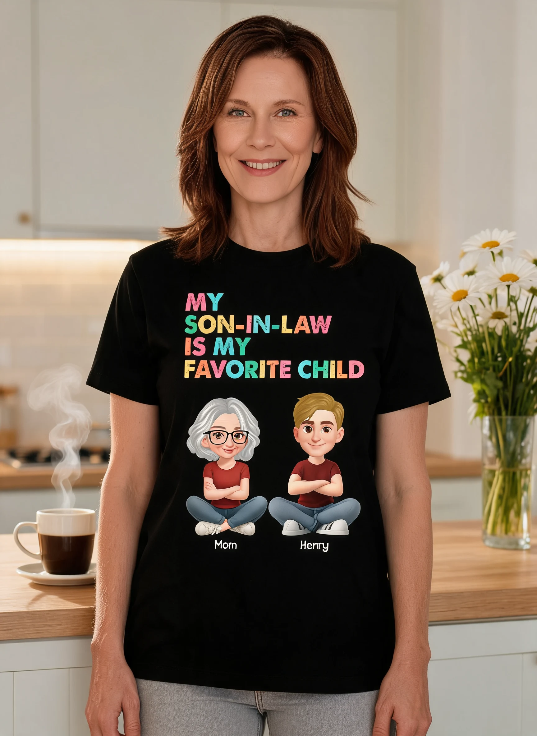 My Son-In-Law Is My Favorite Child - Personalized Shirt - Funny Mother's Day Gift For Mother-In-Law — White