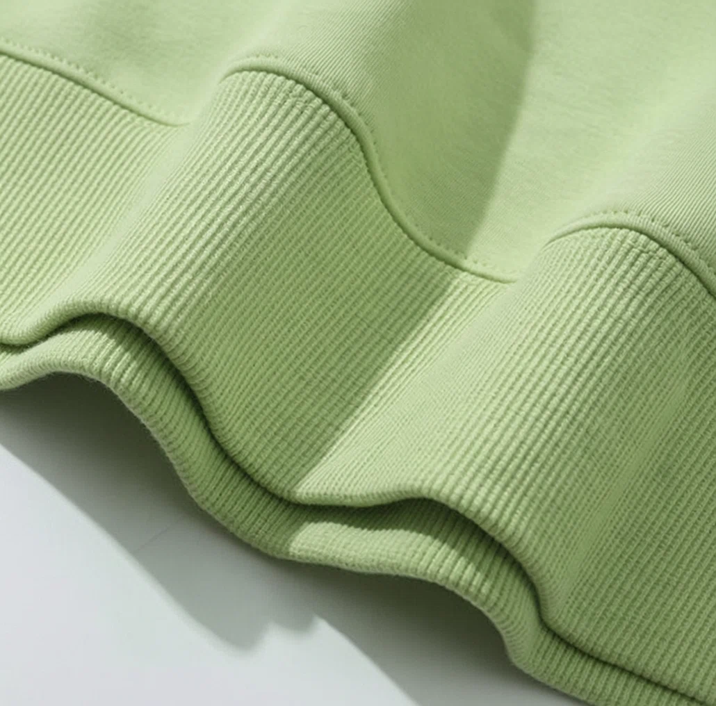 Ultra-soft Silver-fox Fleece Crew-neck Sweatshirt fabric