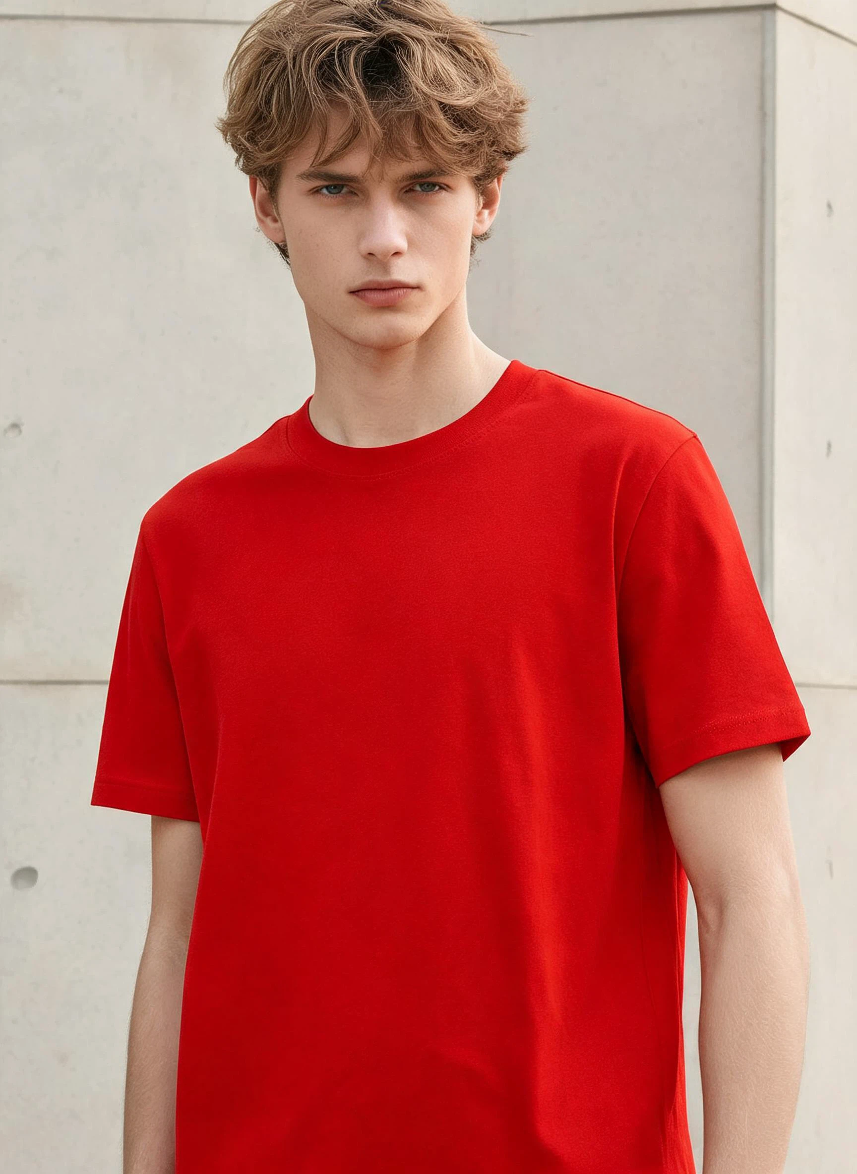 US-style Pure Cotton Crew-neck Short-sleeve Tee