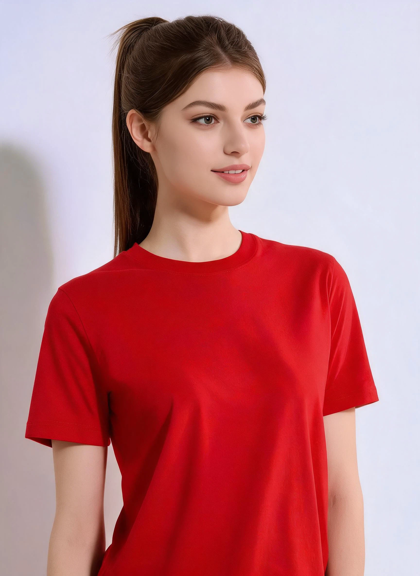 40s Double-yarn Pure Cotton Crew-neck Tee