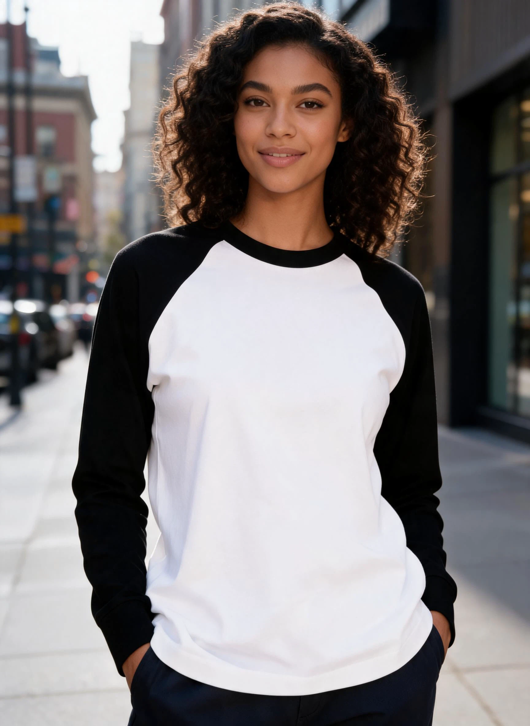 Sorona Raglan Crew-neck Long-sleeve Tee