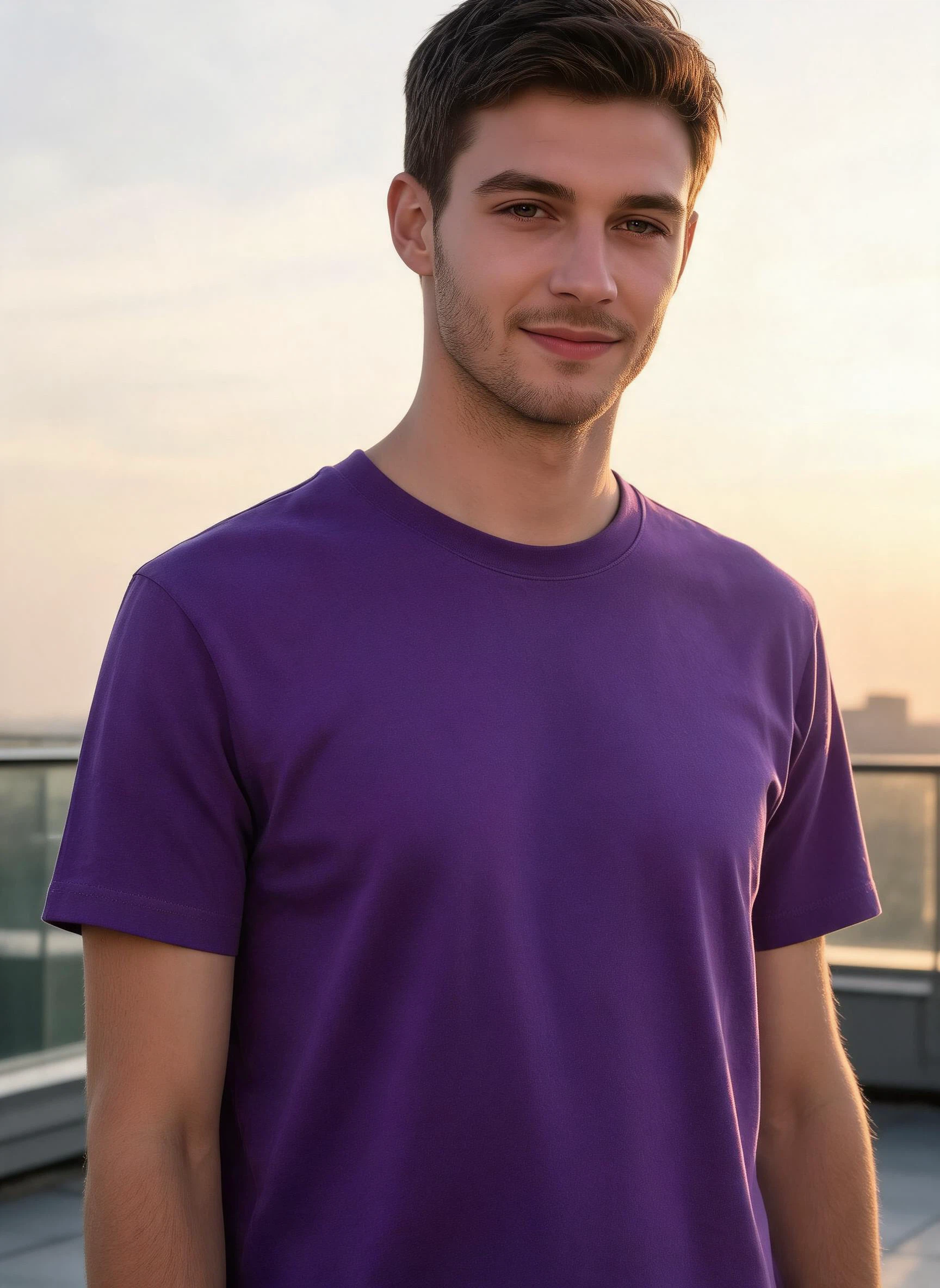 Pure Cotton Crew-neck Short-sleeve Tee