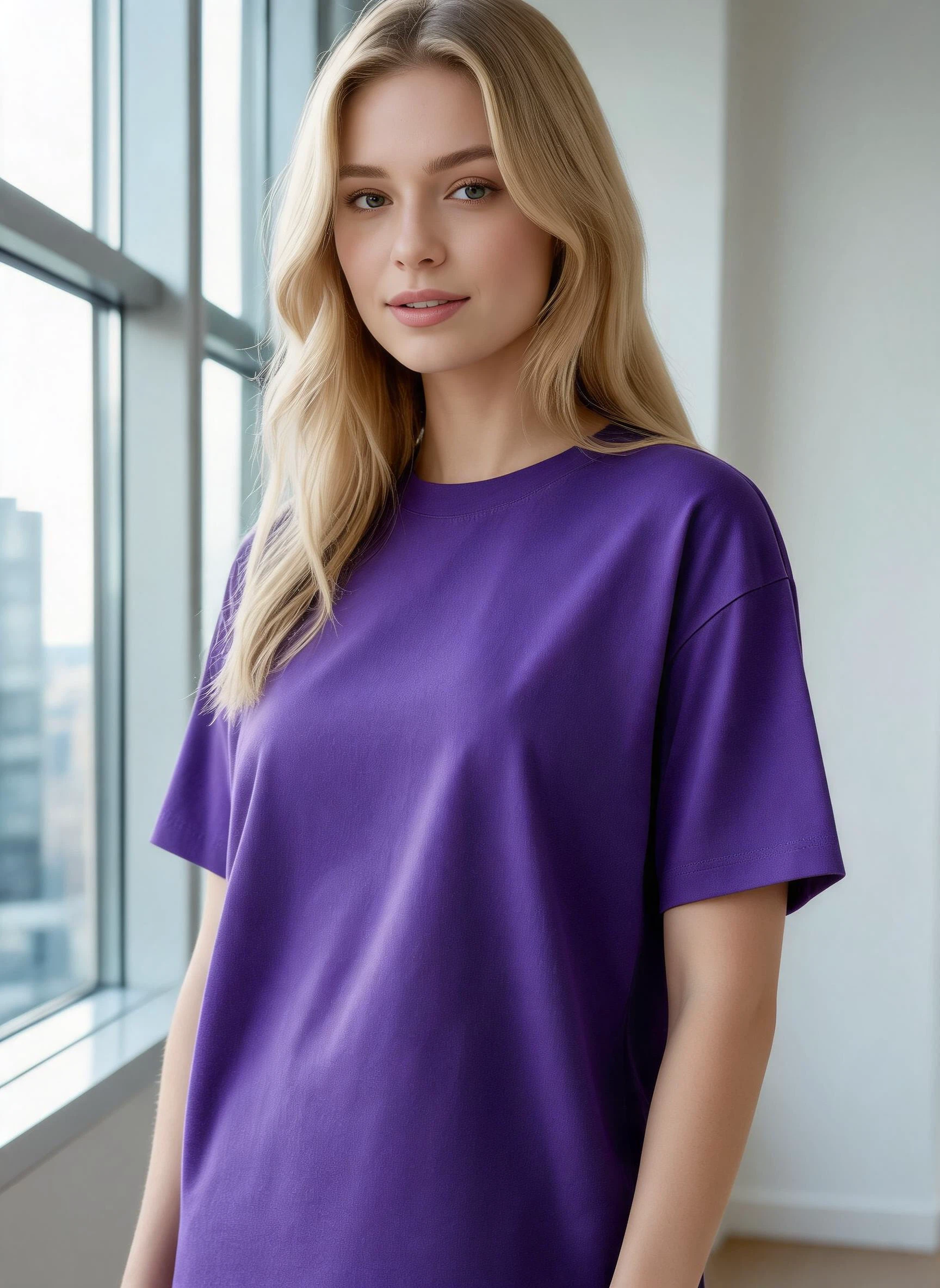 Double-yarn Drop-shoulder Combed Long-staple Cotton Tee