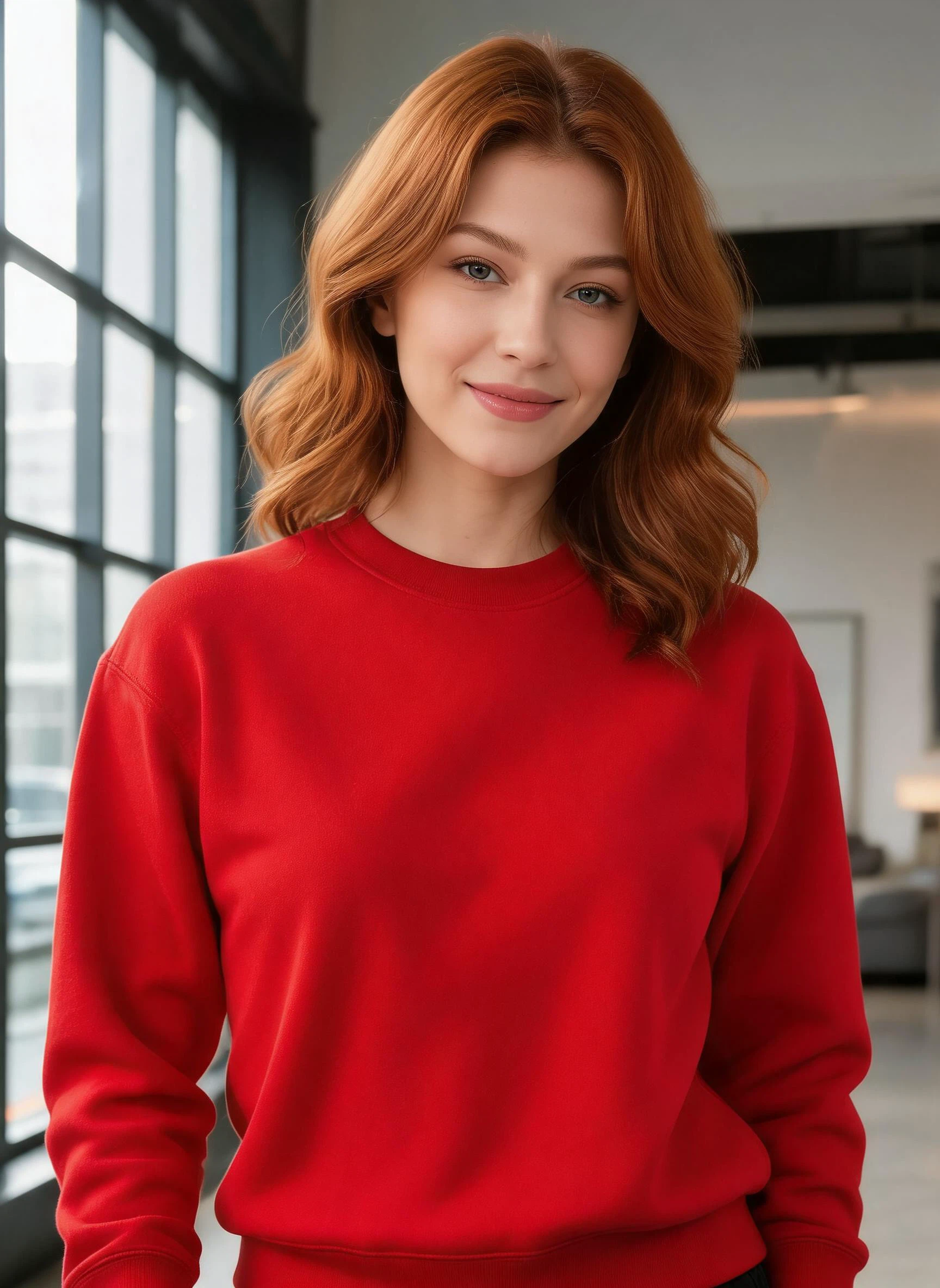 Ultra-soft Silver-fox Fleece Crew-neck Sweatshirt