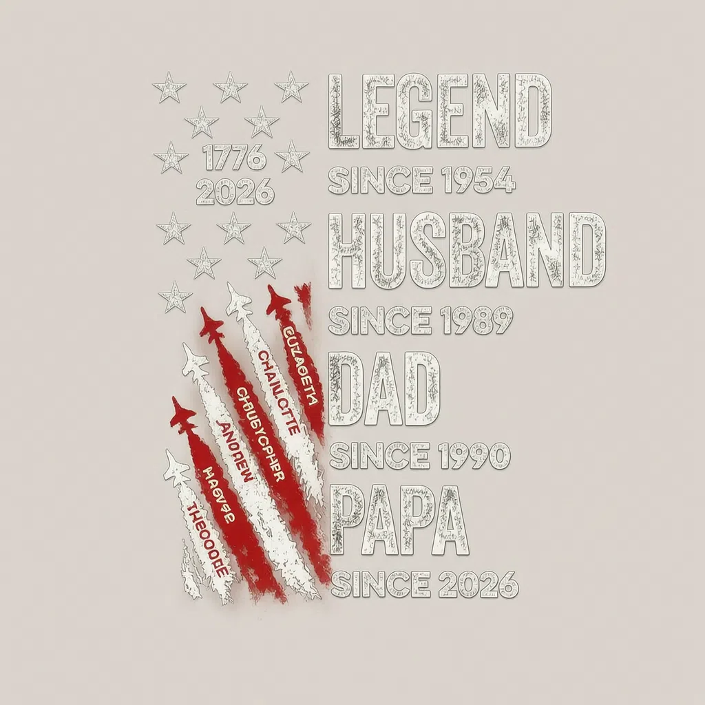 LEGEND SINCE 1954 HUSBAND SINCE 1989 DAD SINCE 1990 PAPA SINCE 2026