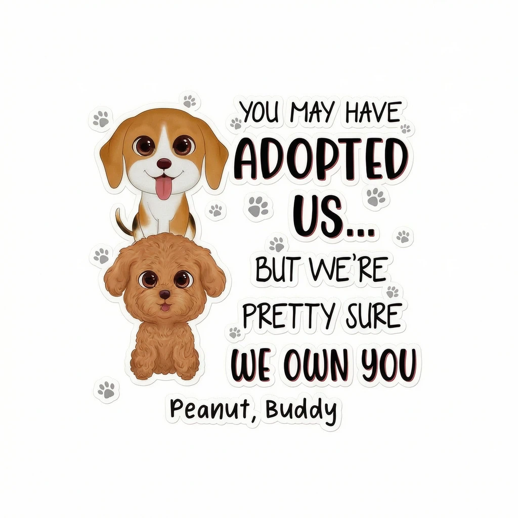YOU MAY HAVE ADOPTED US... BUT WE'RE PRETTY SURE WE OWN YOU