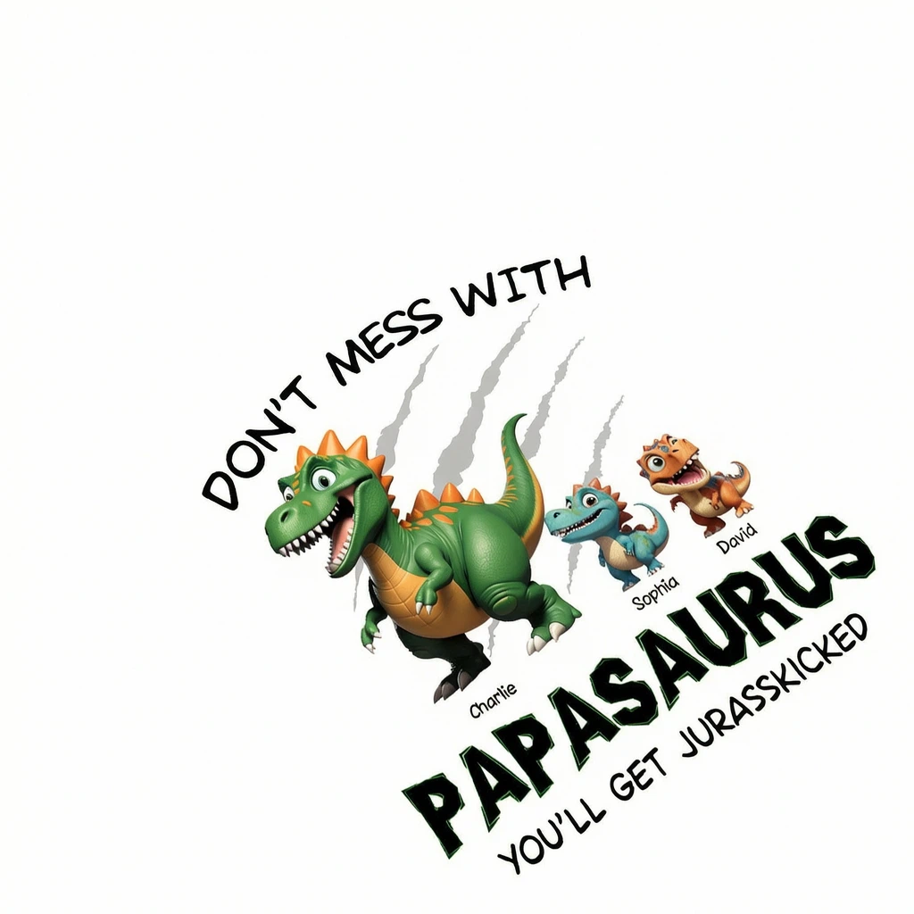 DON'T MESS WITH PAPASAURUS YOU'LL GET JURASSKICKED