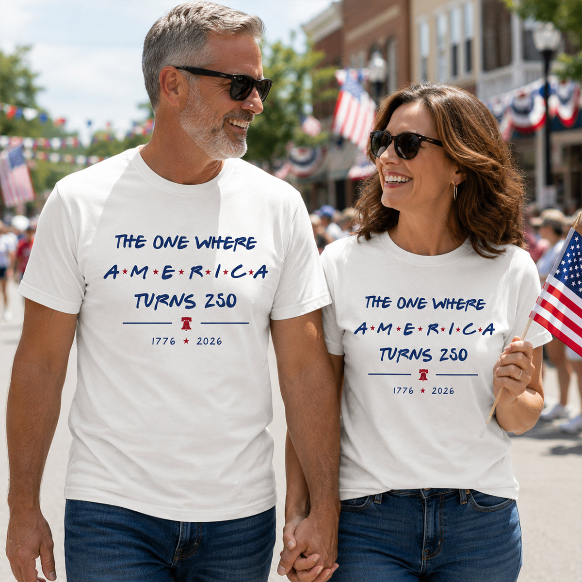 The One Where America Turns 250 - 4th Of July Shirt - American 250th Anniversary, Cool Gift for Her, for Him — White