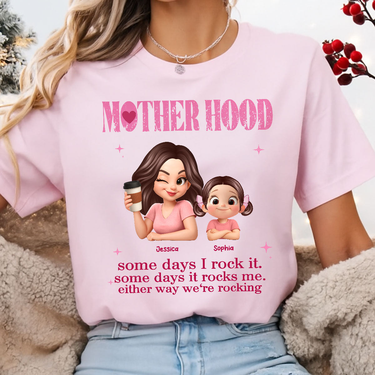 Rockin' Motherhood - Personalized Shirt - Mother's Day Gift for Mom, Wife — White