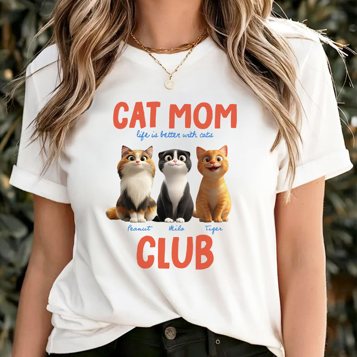 Life Is Better With Cats - Personalized Shirt - Gift For Cat Lovers — White
