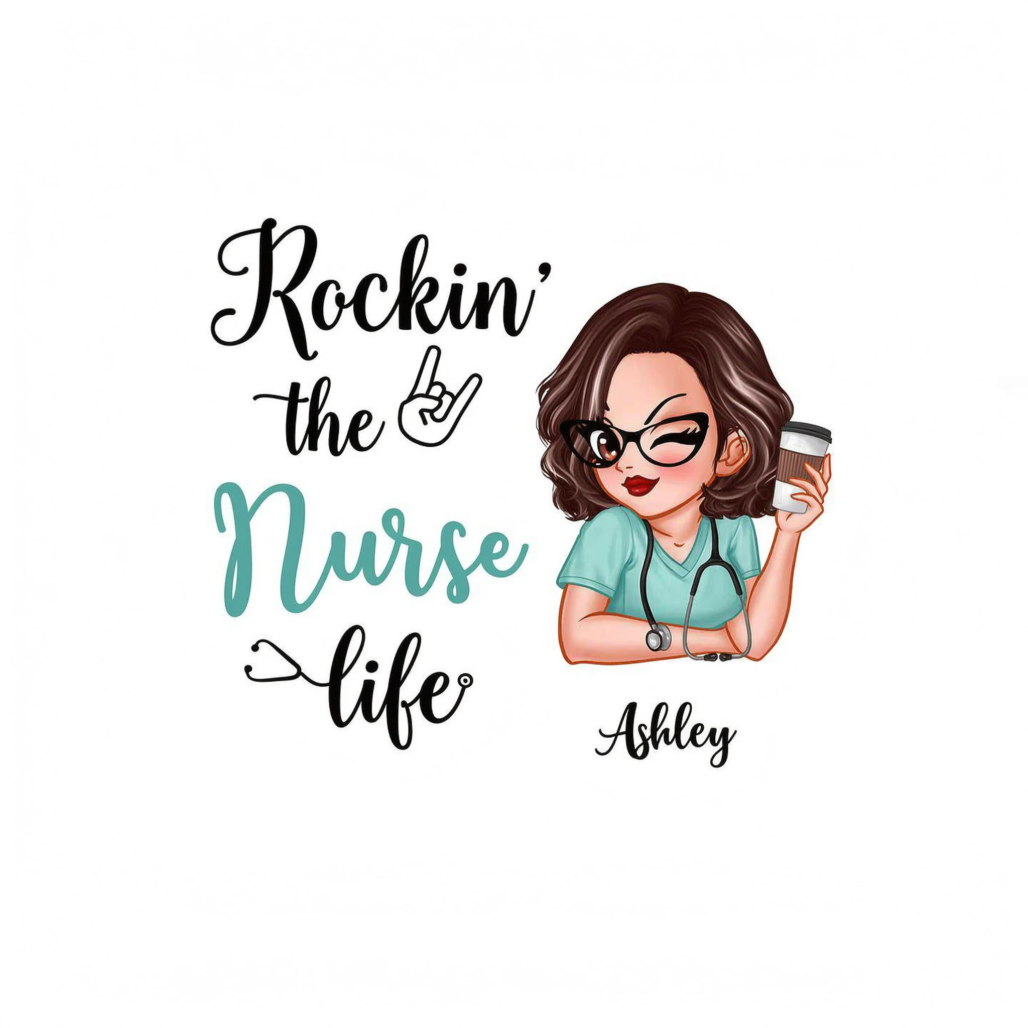 Rockin� The Nurse Life Personalized Shirt, Cool Gift For Nurse