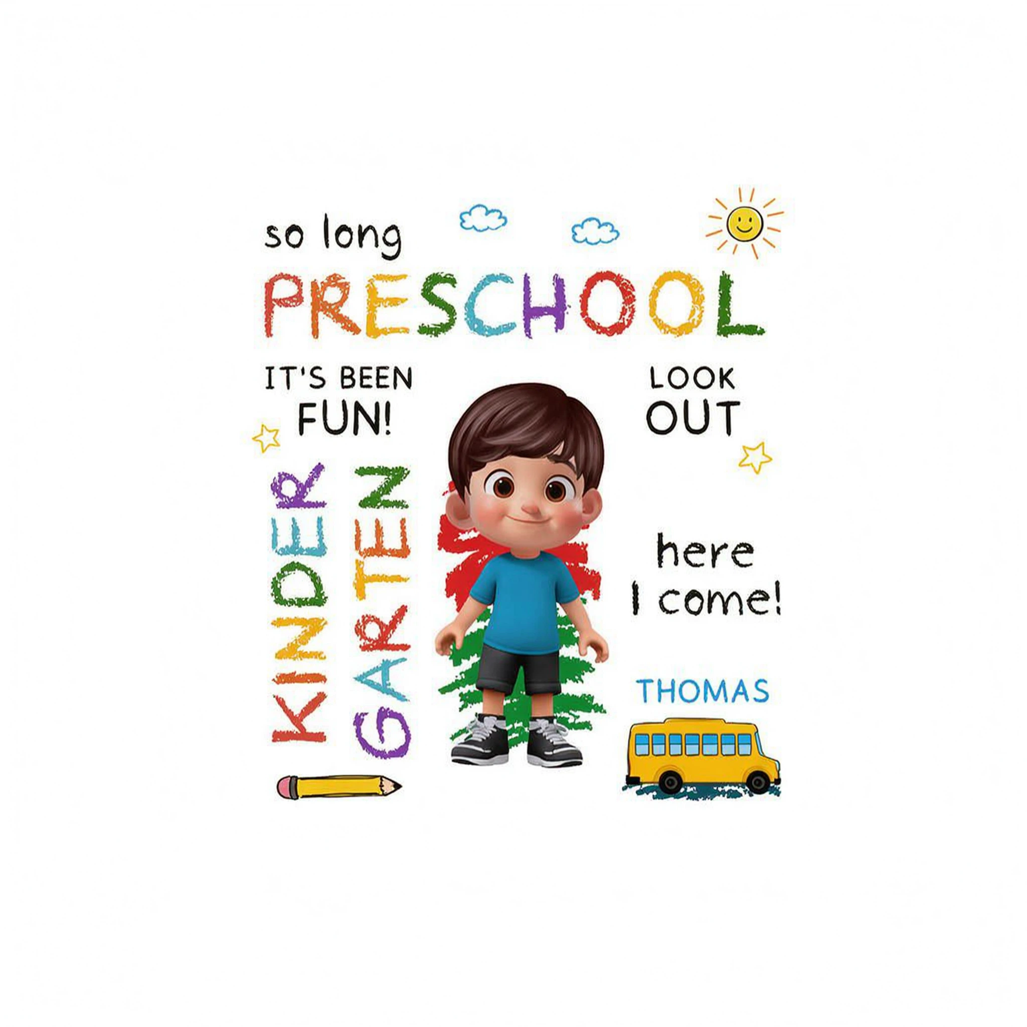 So Long Preschool Look Out Kindergarten - Personalized Shirt - Back To School Gift, Gift For Kids