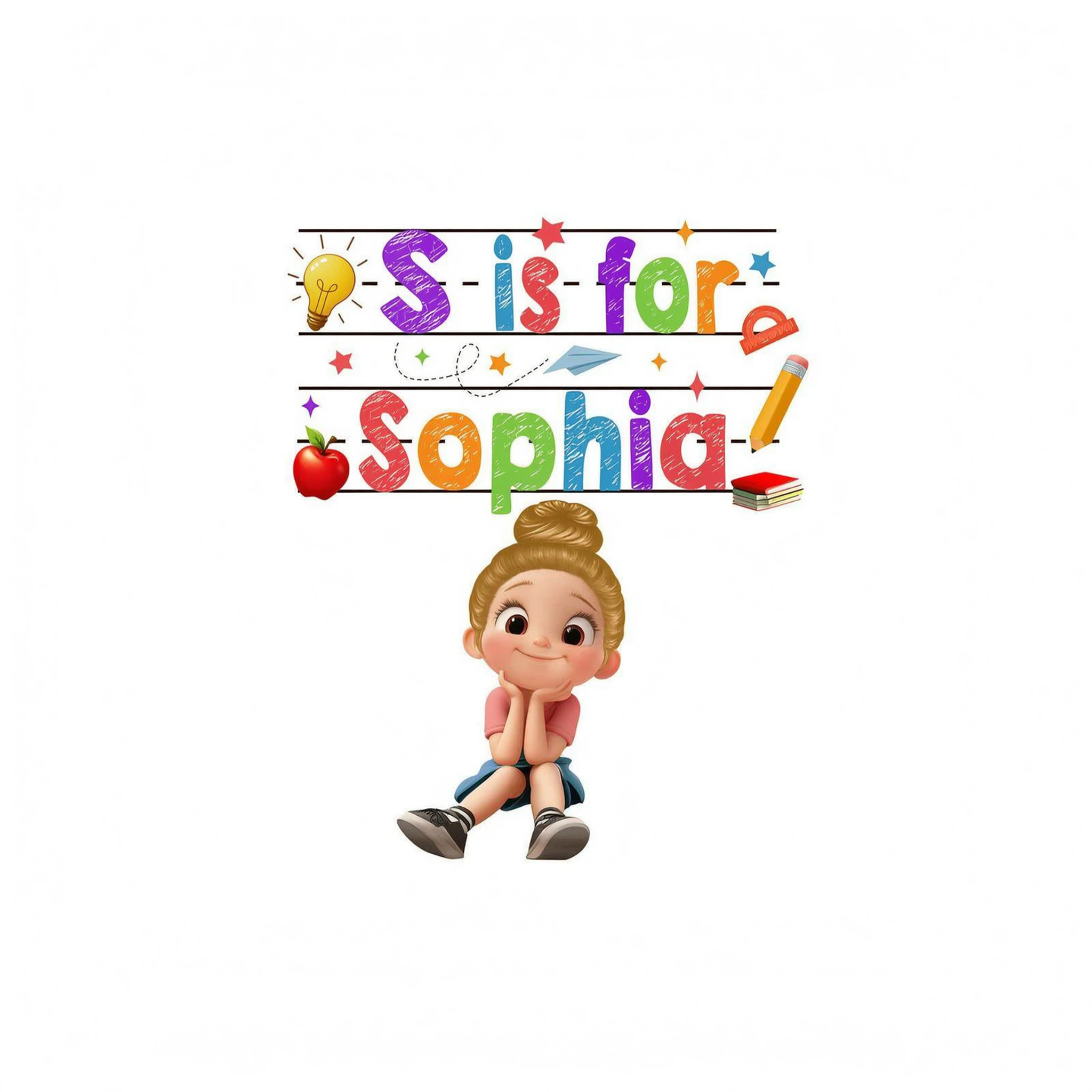 Custom Name  Back To School Kids Shirt, Personalized Alphabet Kids Shirt