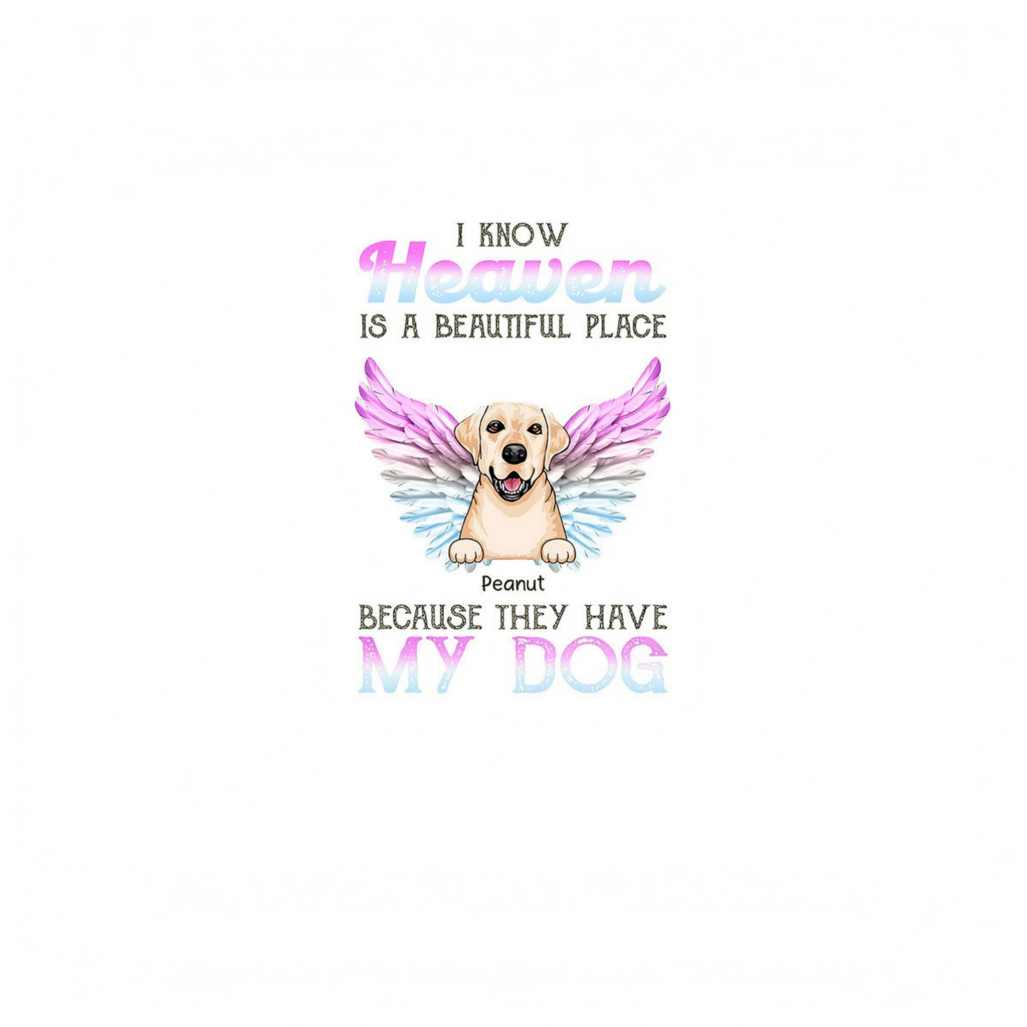 Heaven Is Beautiful Place Pet Dog Cat Memorial Gift For Pet Lover Personalized Shirt