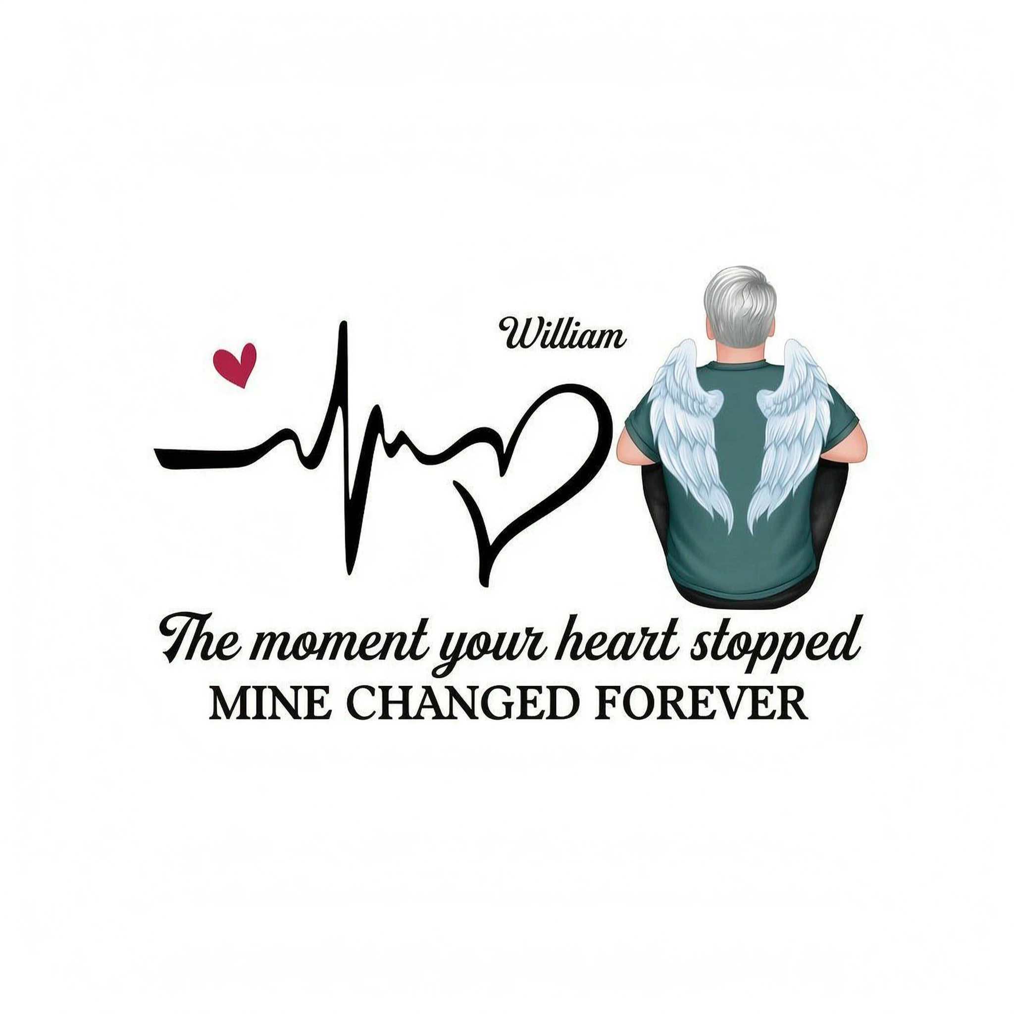 The Moment Your Heart Stopped Memorial Personalized Shirt