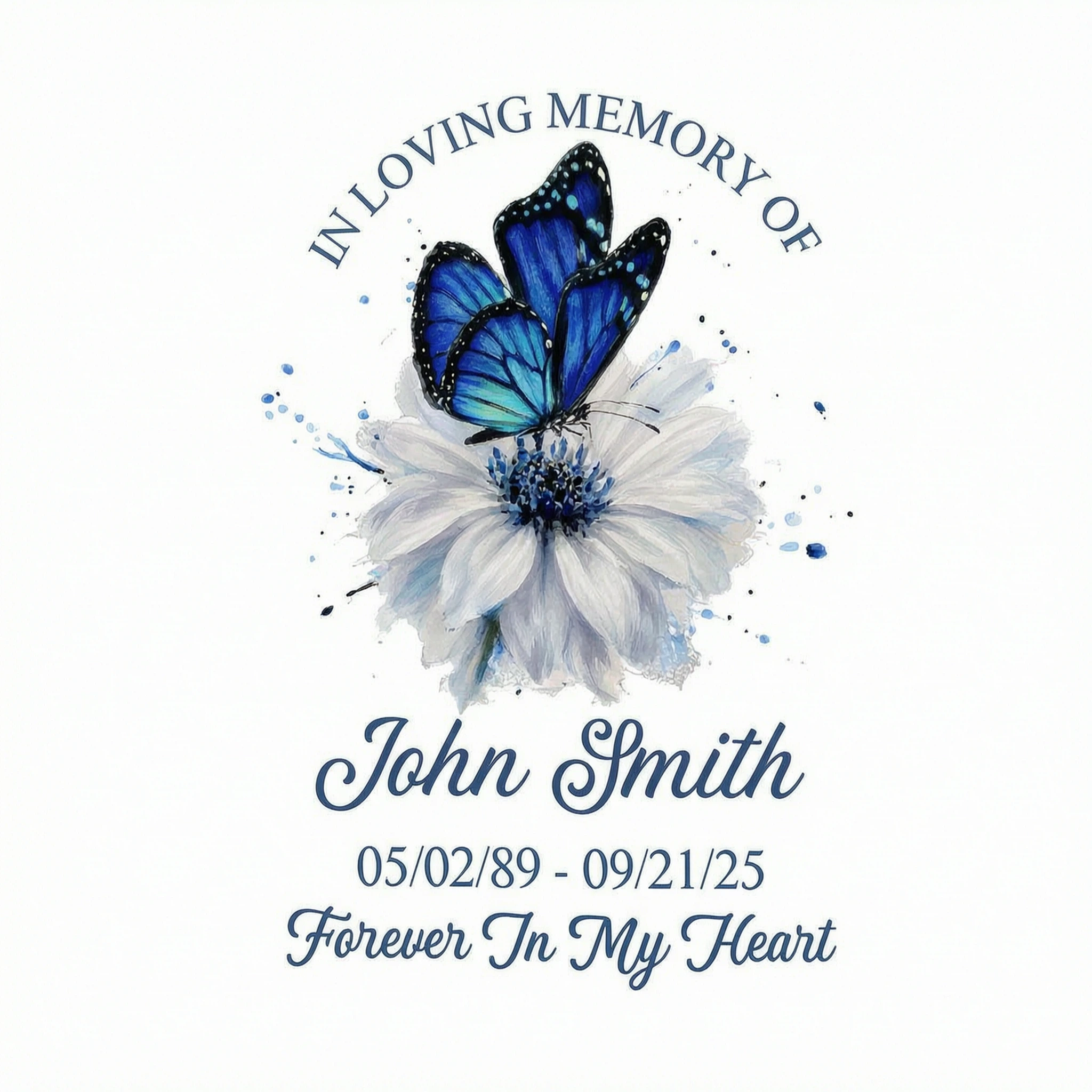 Memorial Butterfly Forever In My Heart - Personalized Shirt