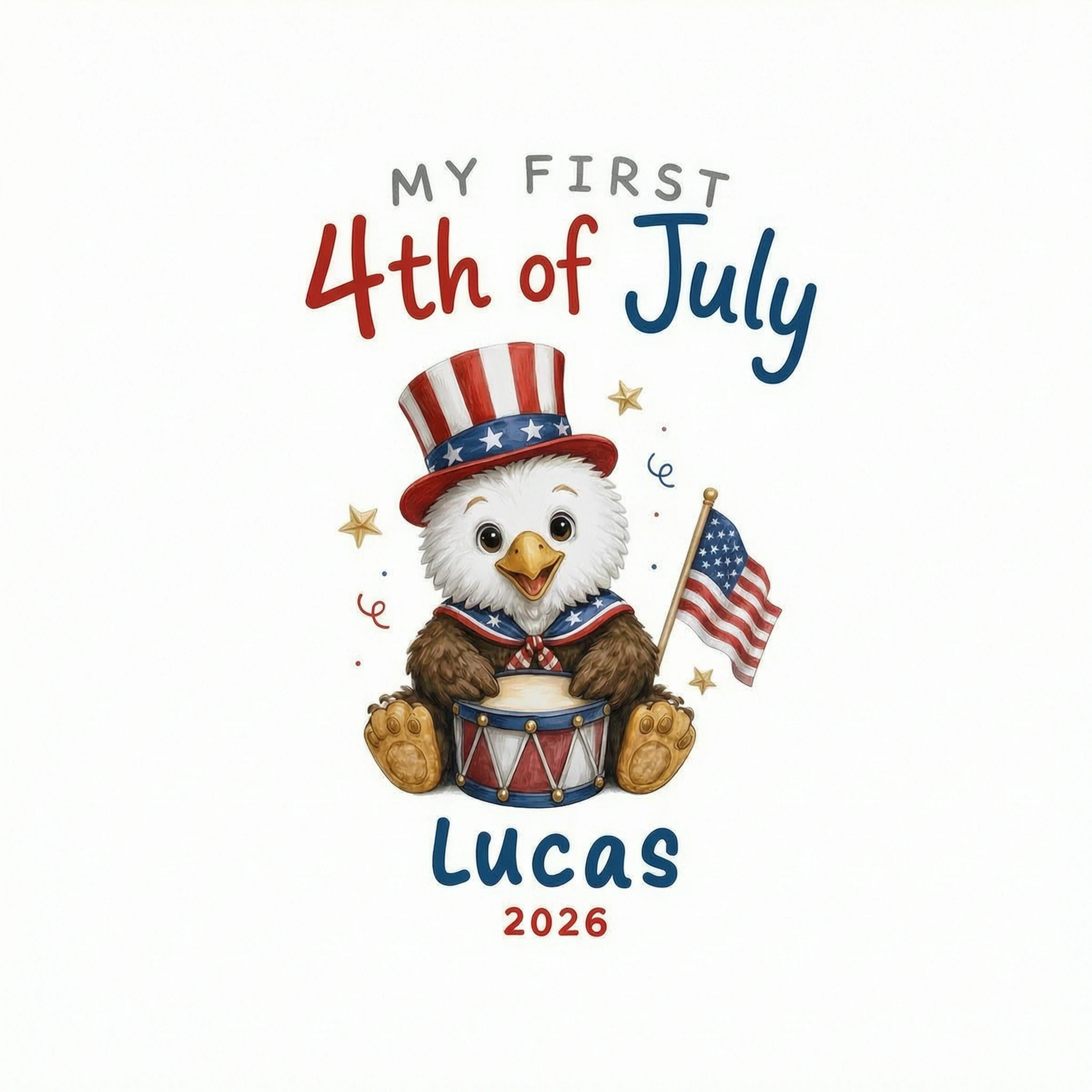 My First 4th Of July - Personalized Baby Apparel