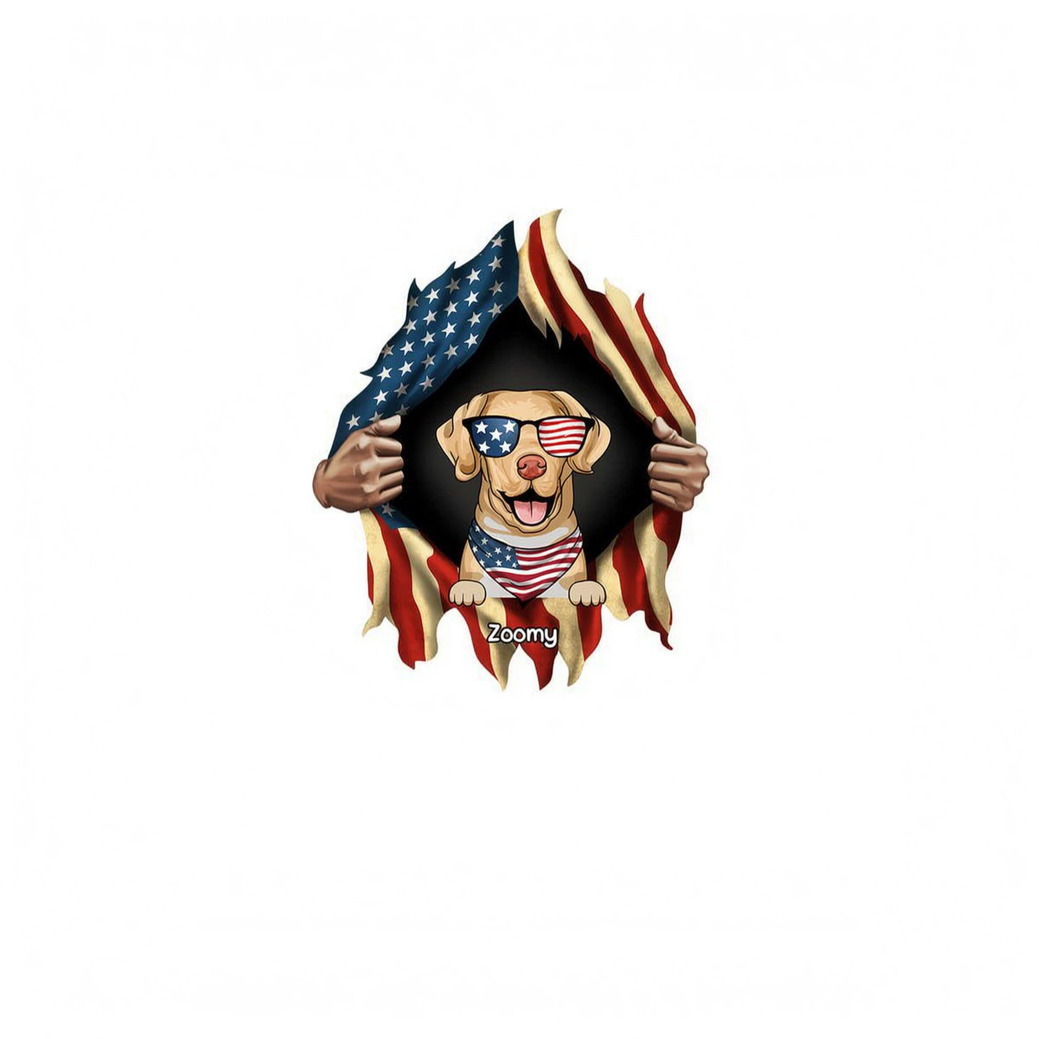 Dog Lovers Hands Ripping Nation Flag Personalized Shirt