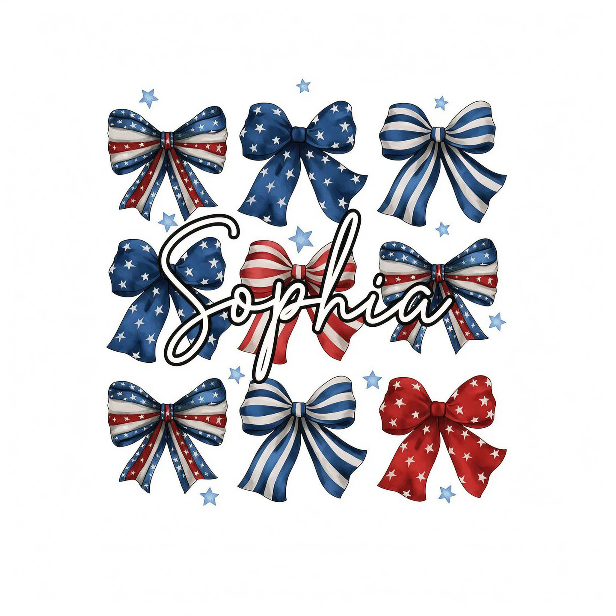 Coquette American Bows 4th Of July Independence Day Personalized Shirt, Gift For Mom, Wife, Girlfriend