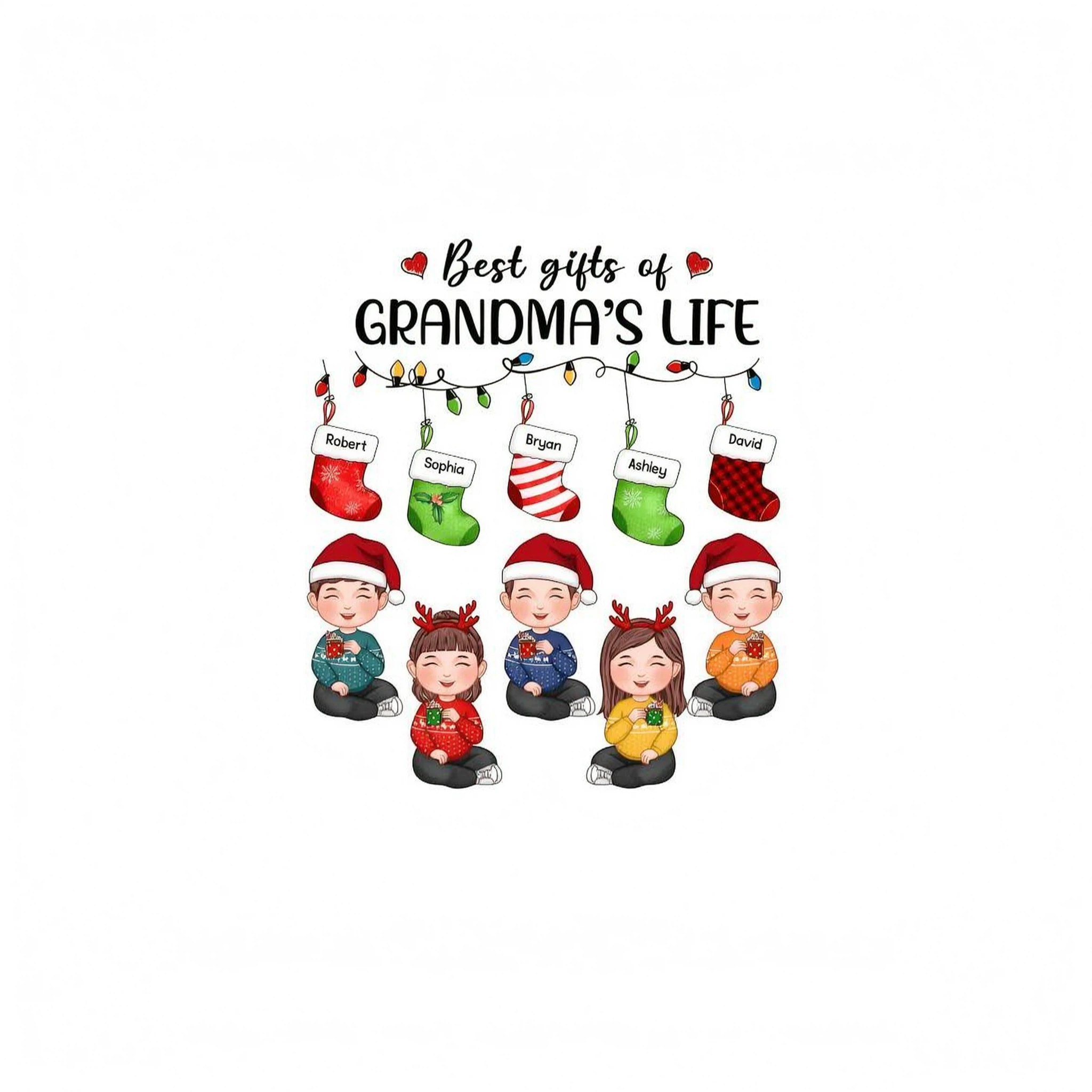 Christmas Stocking Best Gifts Of Grandma�s Life Cute Kids Personalized Shirt