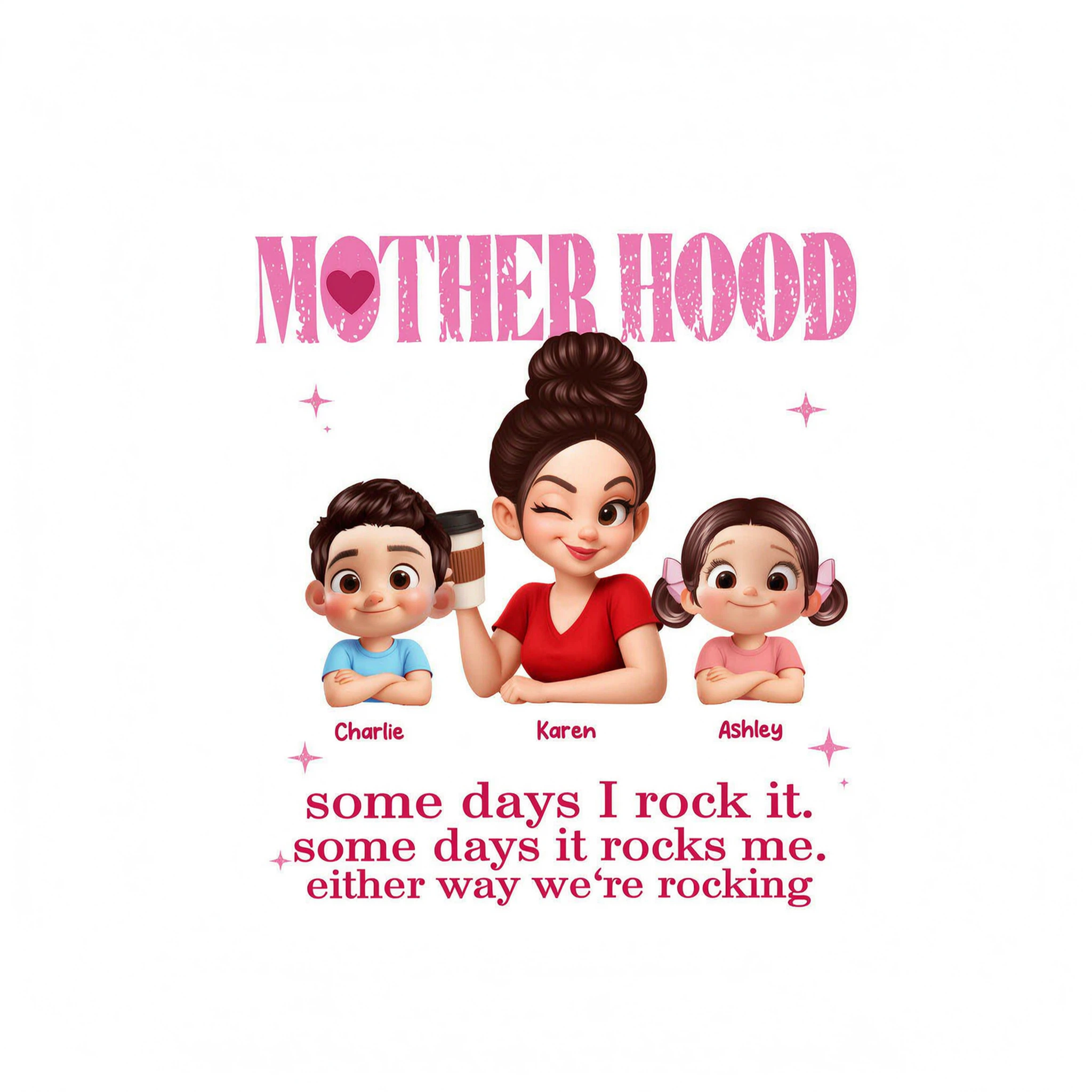 Rockin' Motherhood - Personalized Shirt - Mother's Day Gift for Mom, Wife