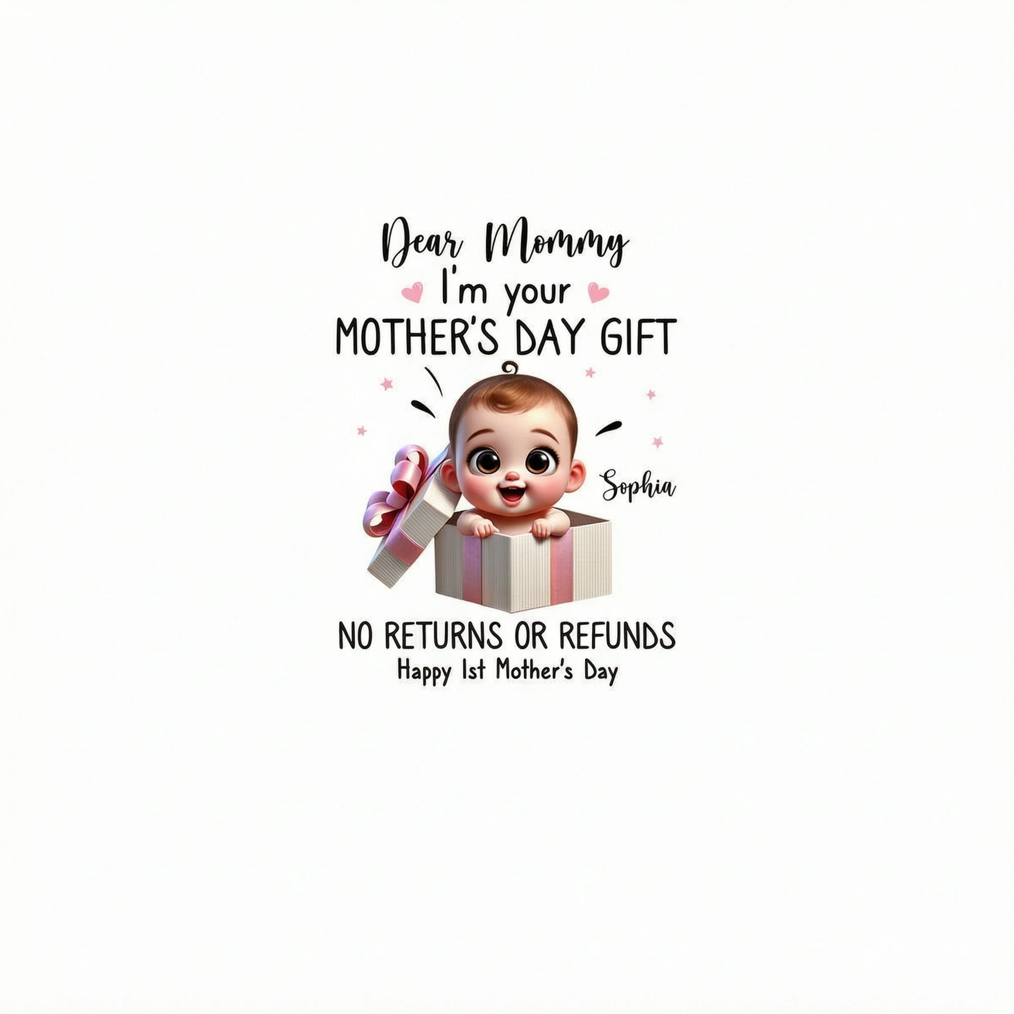 Dear Mom I'm Your Gift New Mom Gift Personalized Shirt, Funny Gift For Wife, Adorable Gift for New Moms