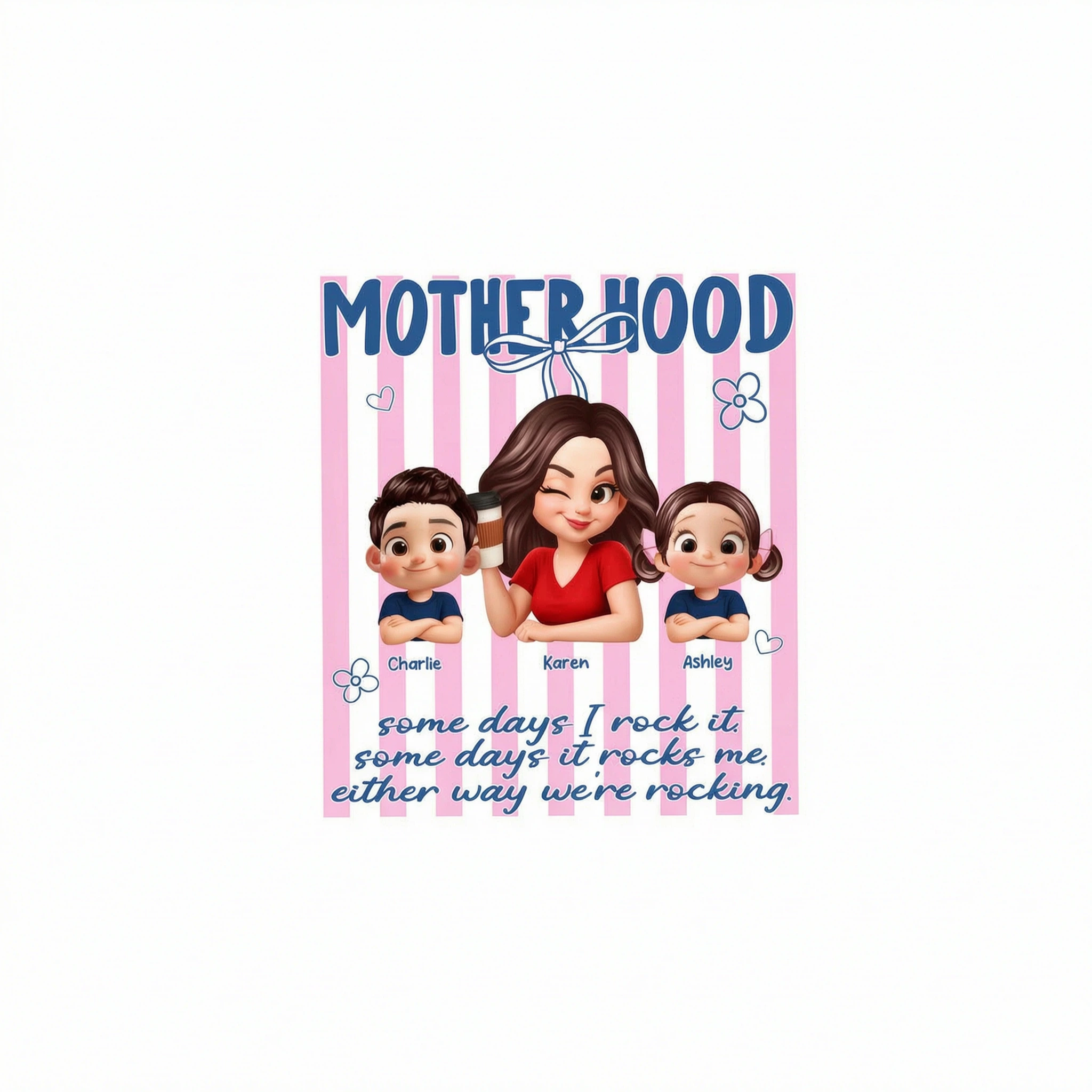Rockin' the Motherhood - Personalized Shirt - Mother's Day Gift for Mom, Wife