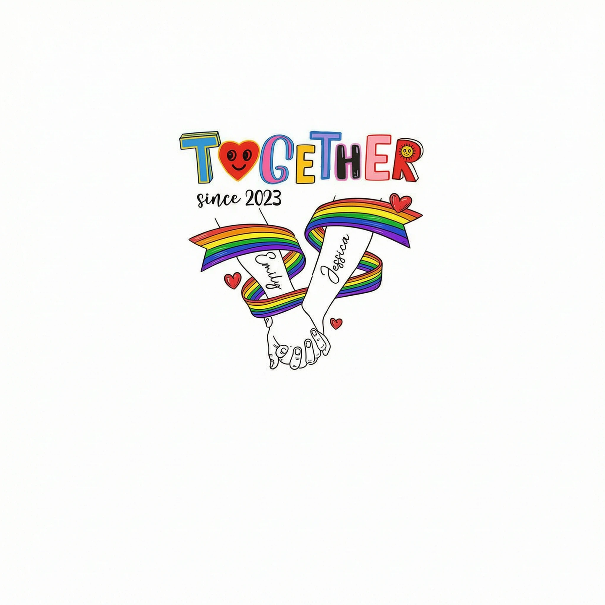 Together Since LGBT Couple Hand In Hand Personalized Shirt, Pride Month