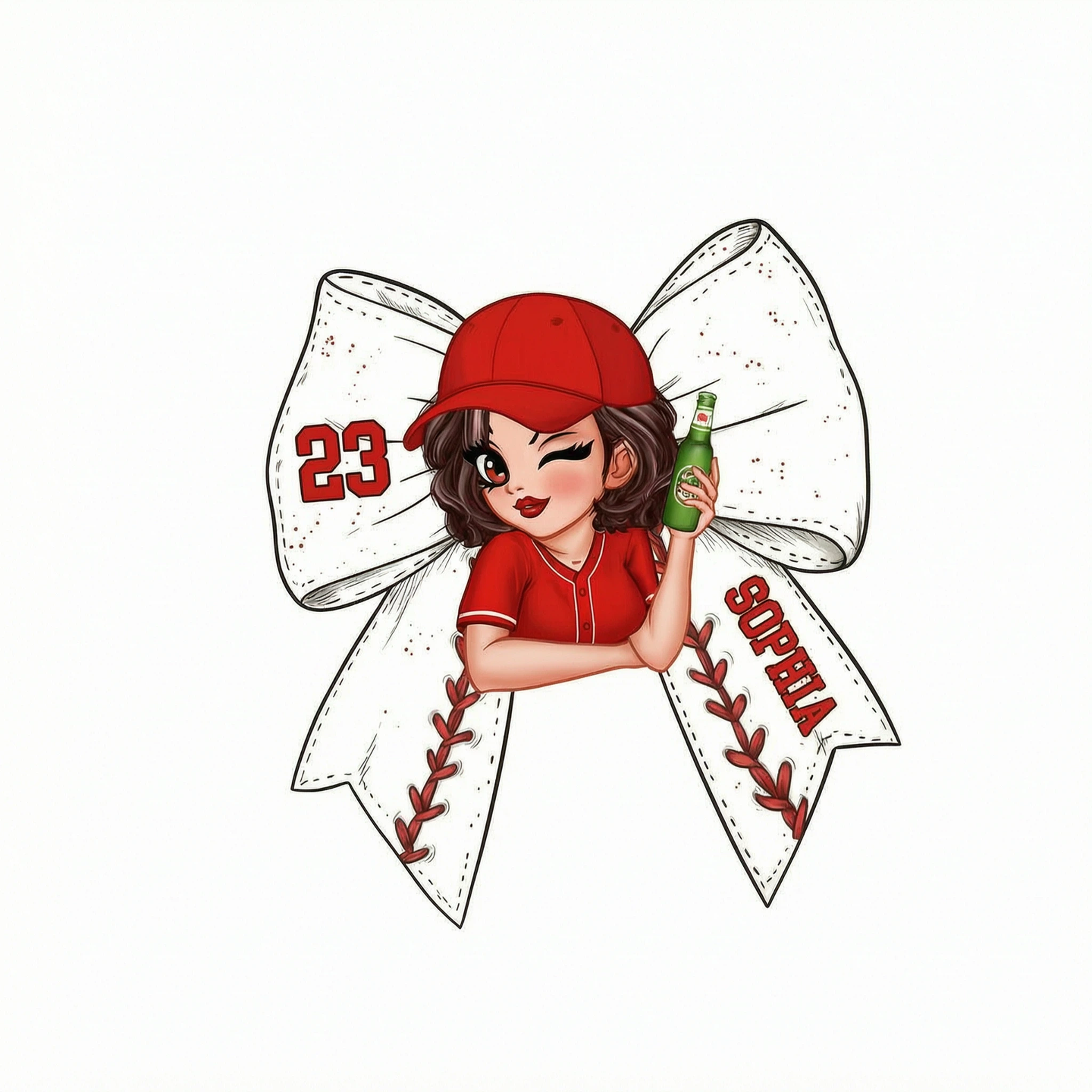 Baseball Softball Bow With Jersey Number Personalized Shirt, Perfect Gift For Her, For Baseball Wife, For Baseball Mom