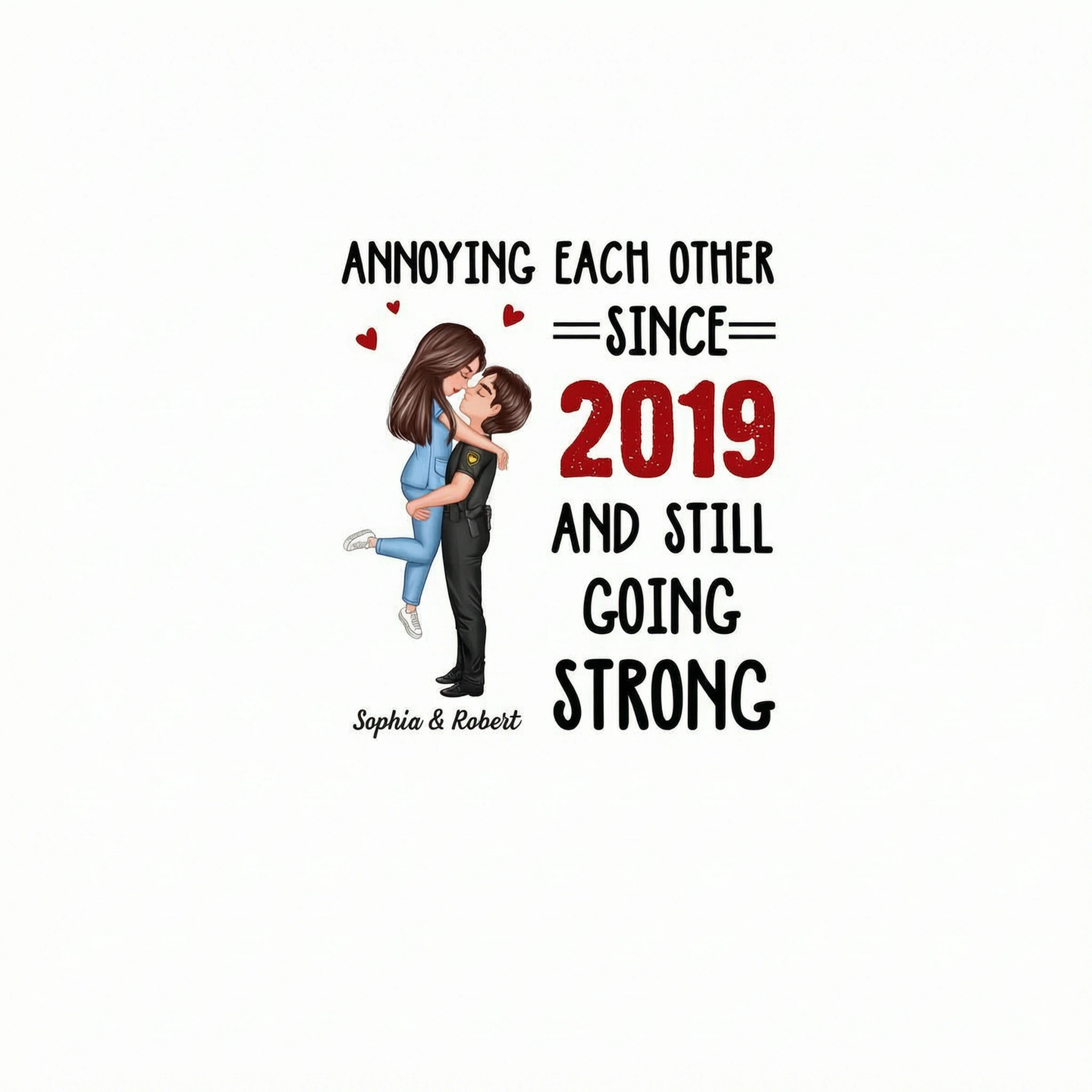 Annoying Each Other Couple Valentine�s Day Gifts by Occupation Gift For Her Gift For Him Firefighter, Nurse, Police Offi