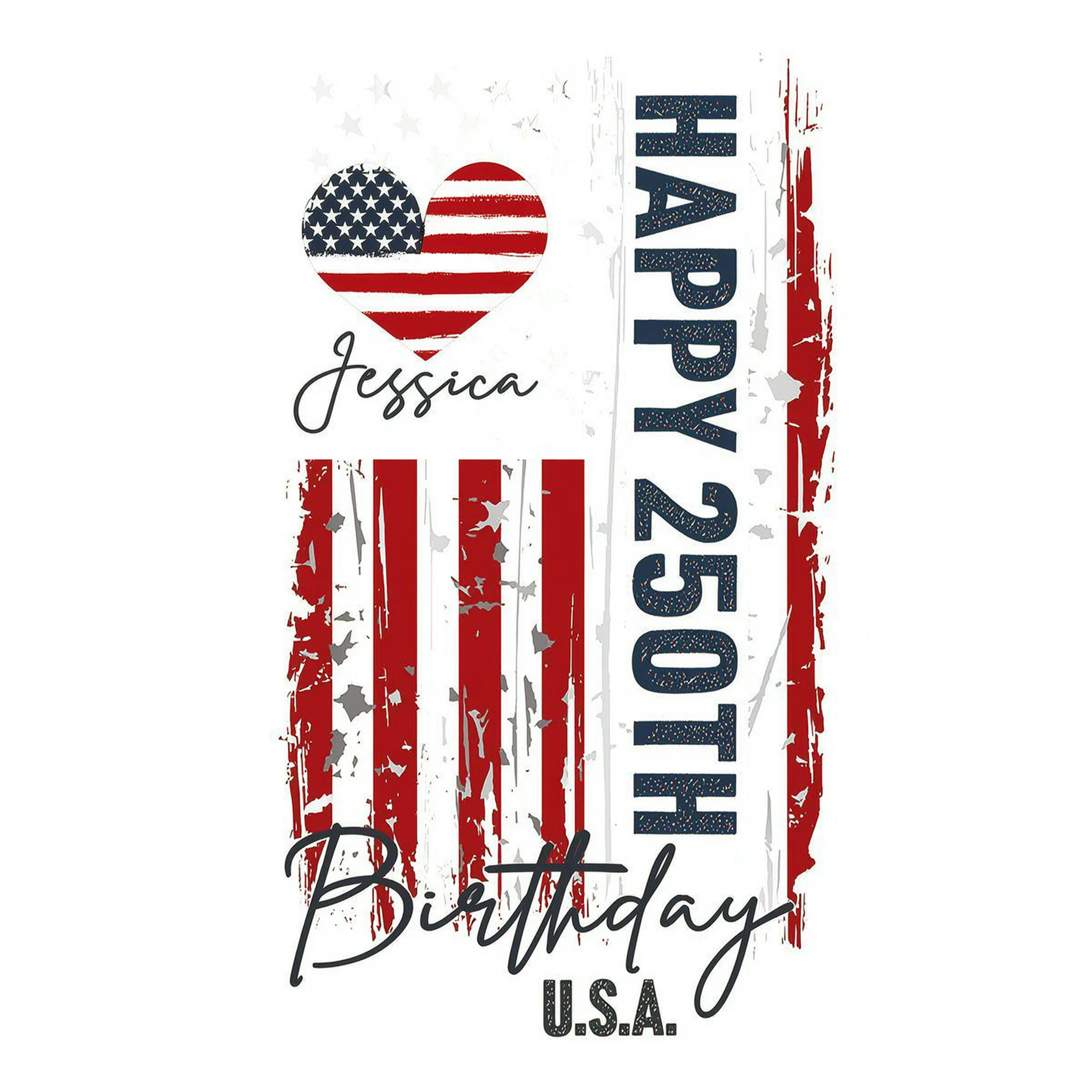 America 250th Anniversary USA Birthday 1776 - 2026 - Personalized Double-Sided Shirt - Family Matching Shirt, Patriotic
