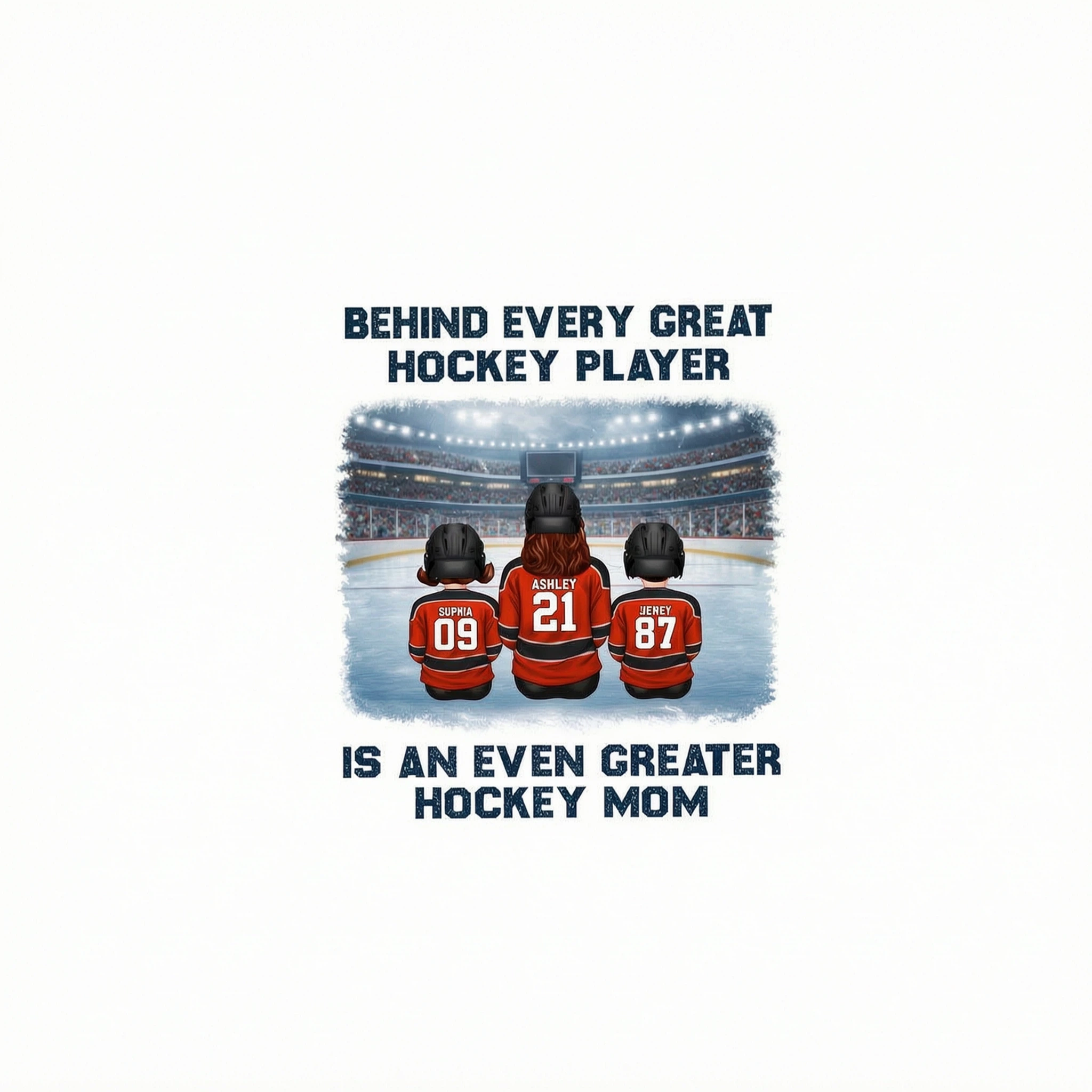 Behind Every Great Hockey Play Is An Even Greater Hockey Mom - Personalized Shirt - Mother's Day Gift For Hockey Mom, Gi