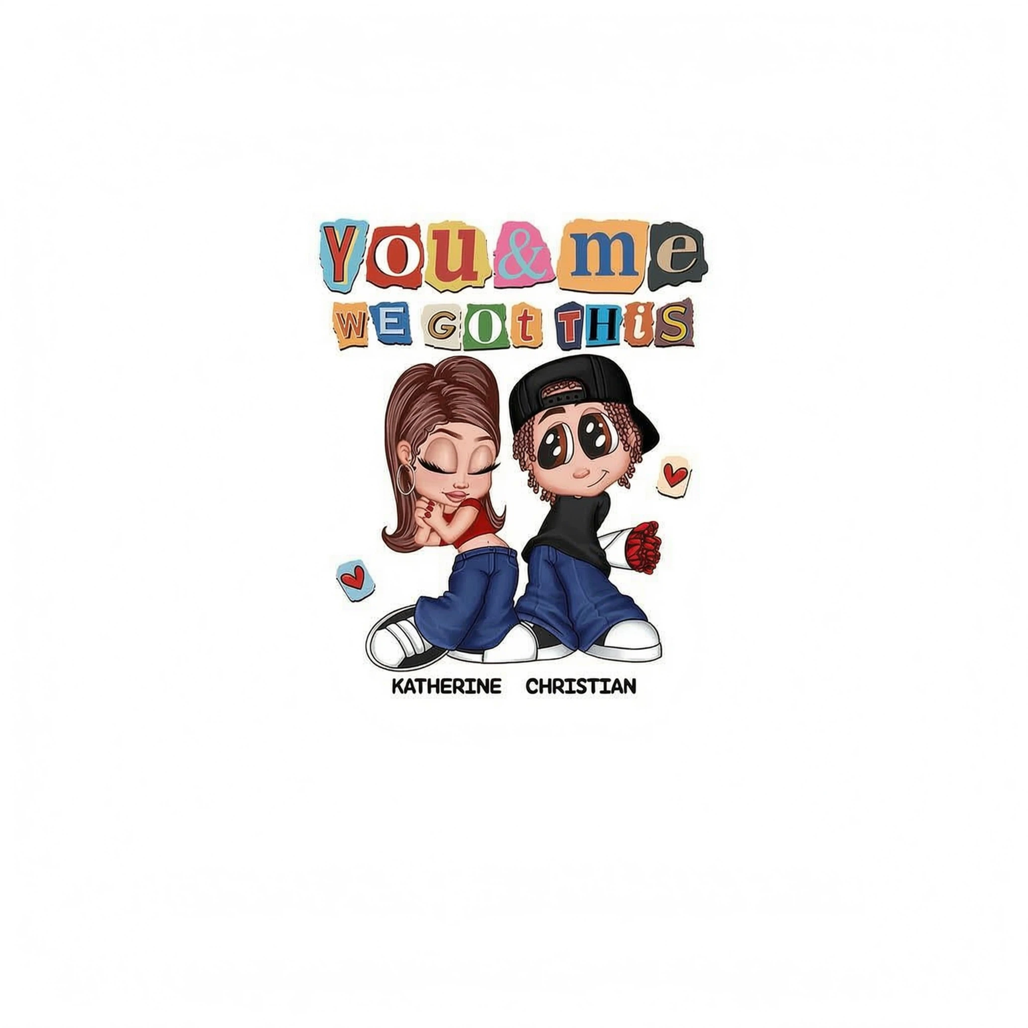 Y2K Couple Ransom Note Personalized Shirt, Gift For Him Gift For Her