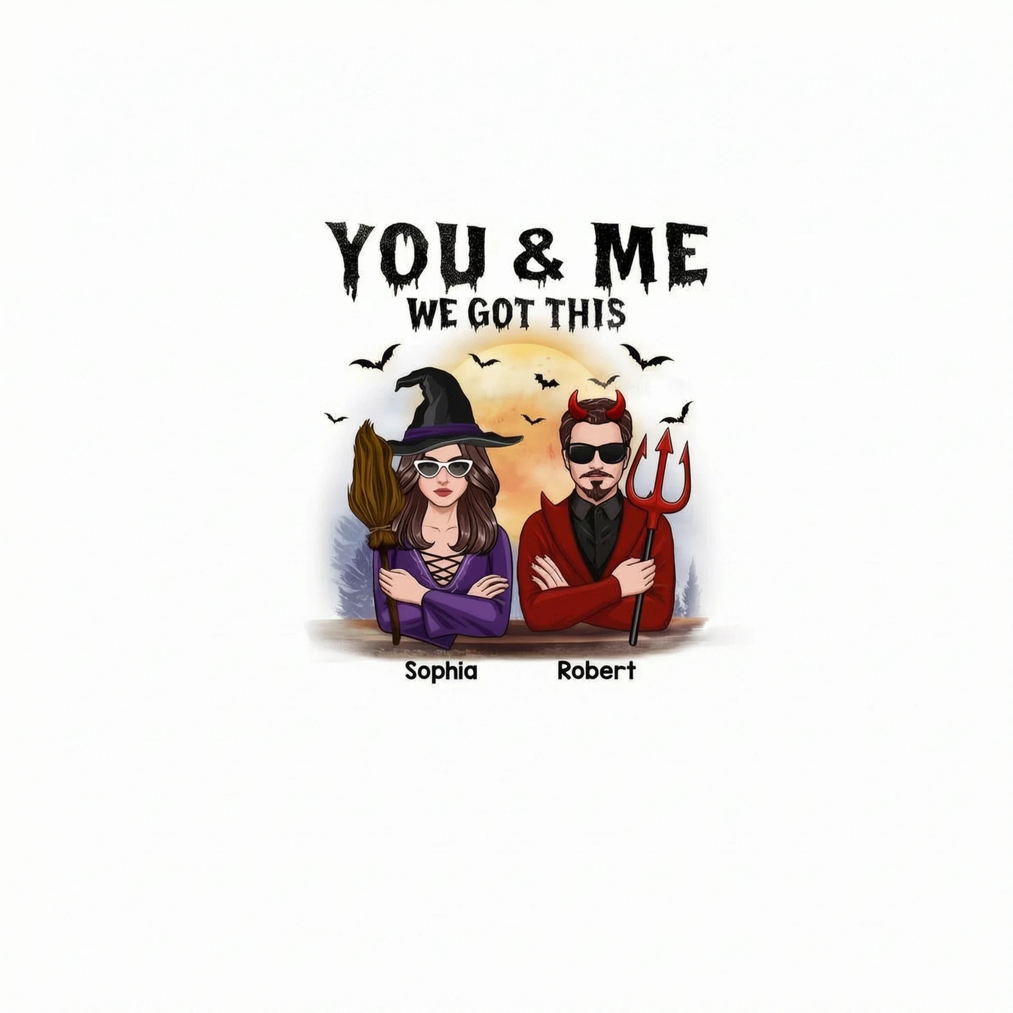 Couple Together Since Halloween Personalized Matching Shirt