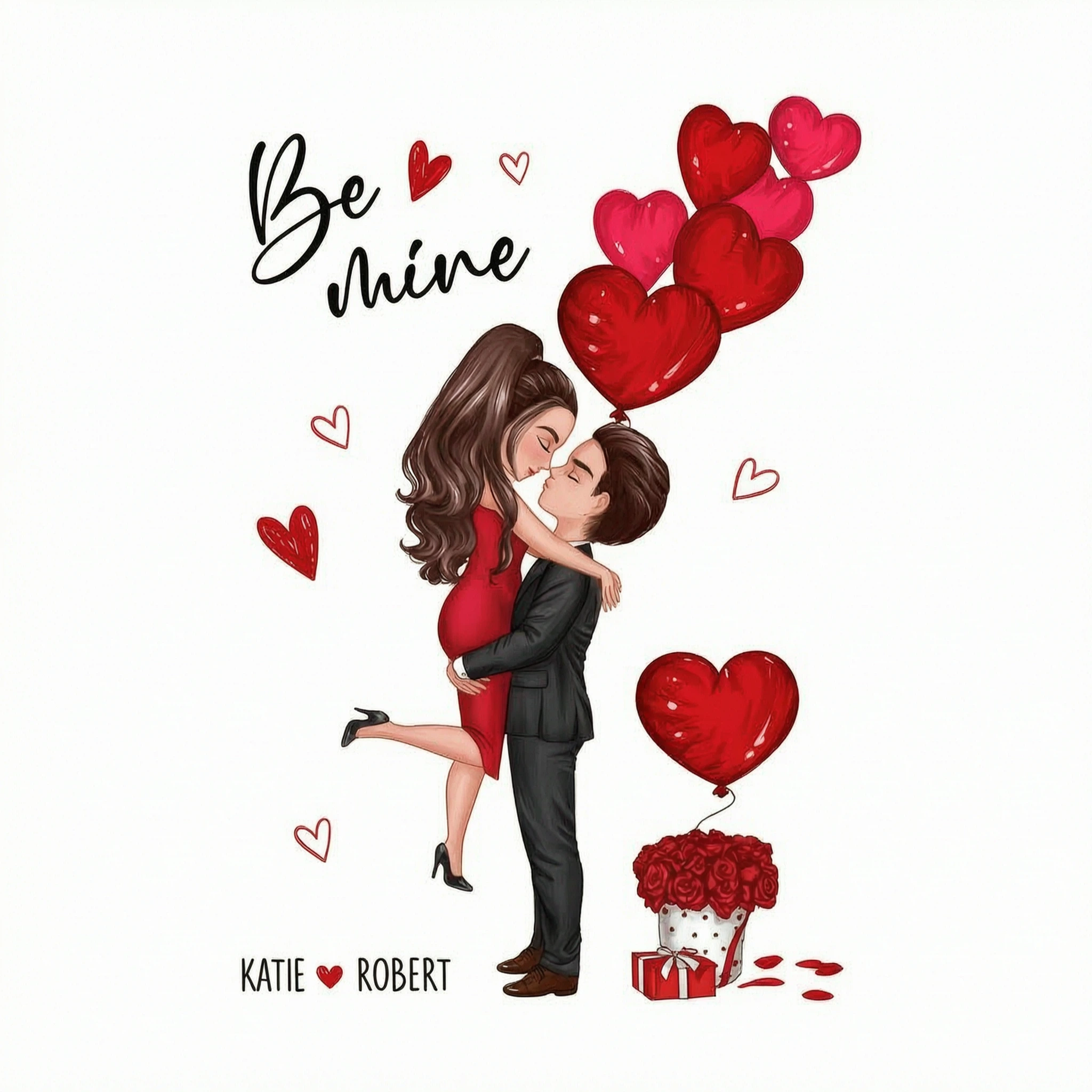 Be Mine Doll Couple Kissing Personalized Shirt