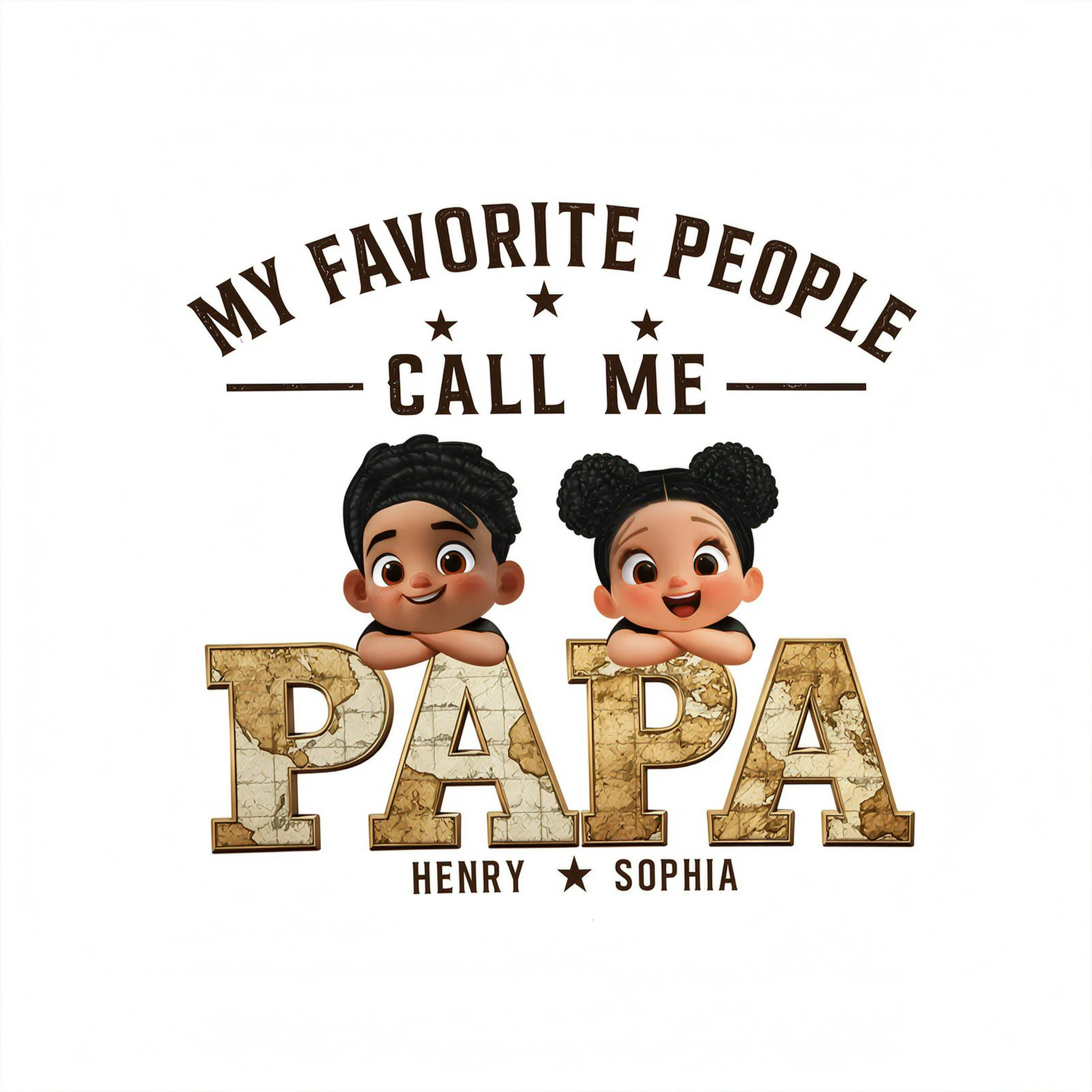 My Favorite People Call Me Grandpa - Personalized Shirt - Father's Day Gift for Dad, Grandpa, Husband