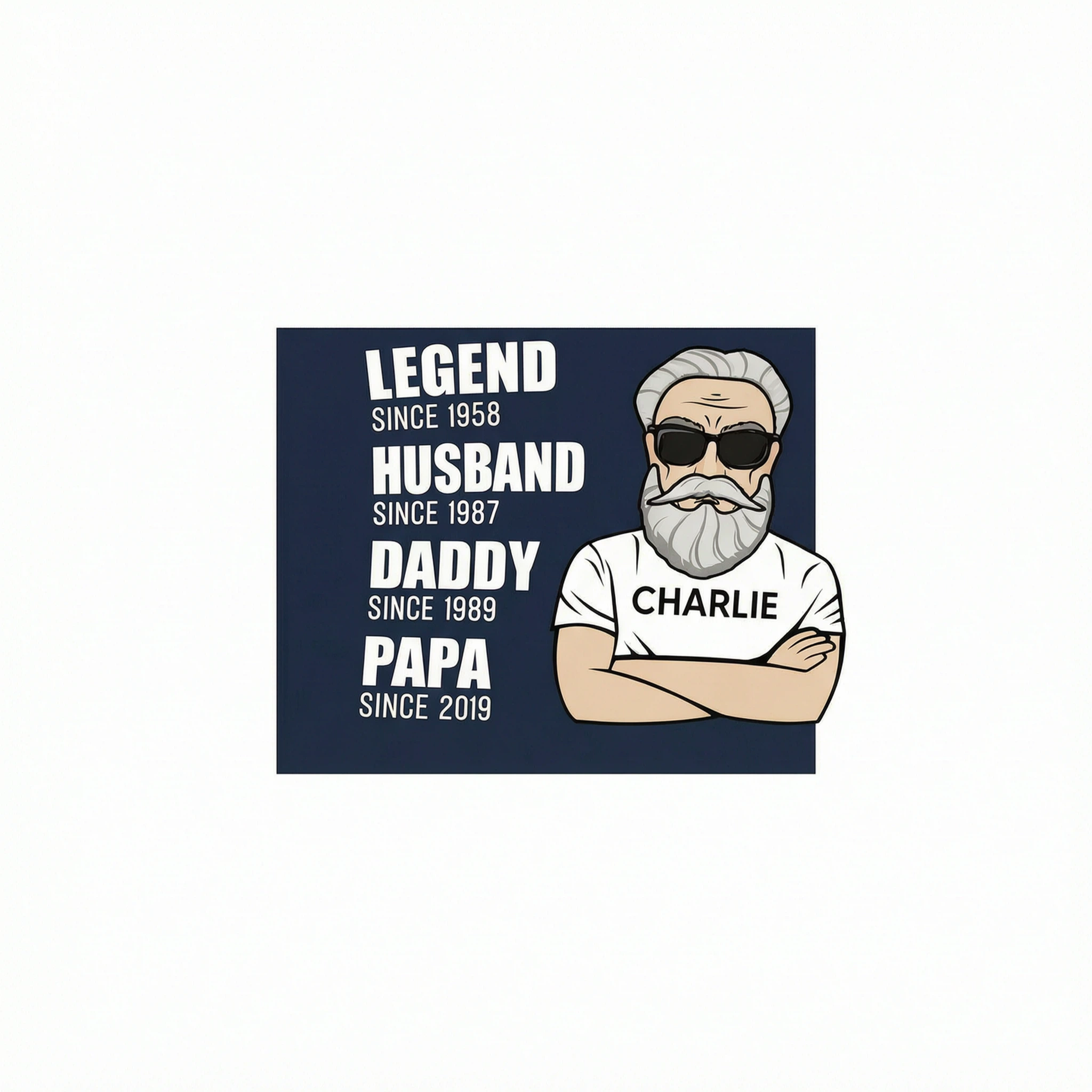 Legend Husband Dad Grandpa Old Man Camo Pattern - Personalized Shirt - Father's Day Gift For Husband, Dad, Grandpa