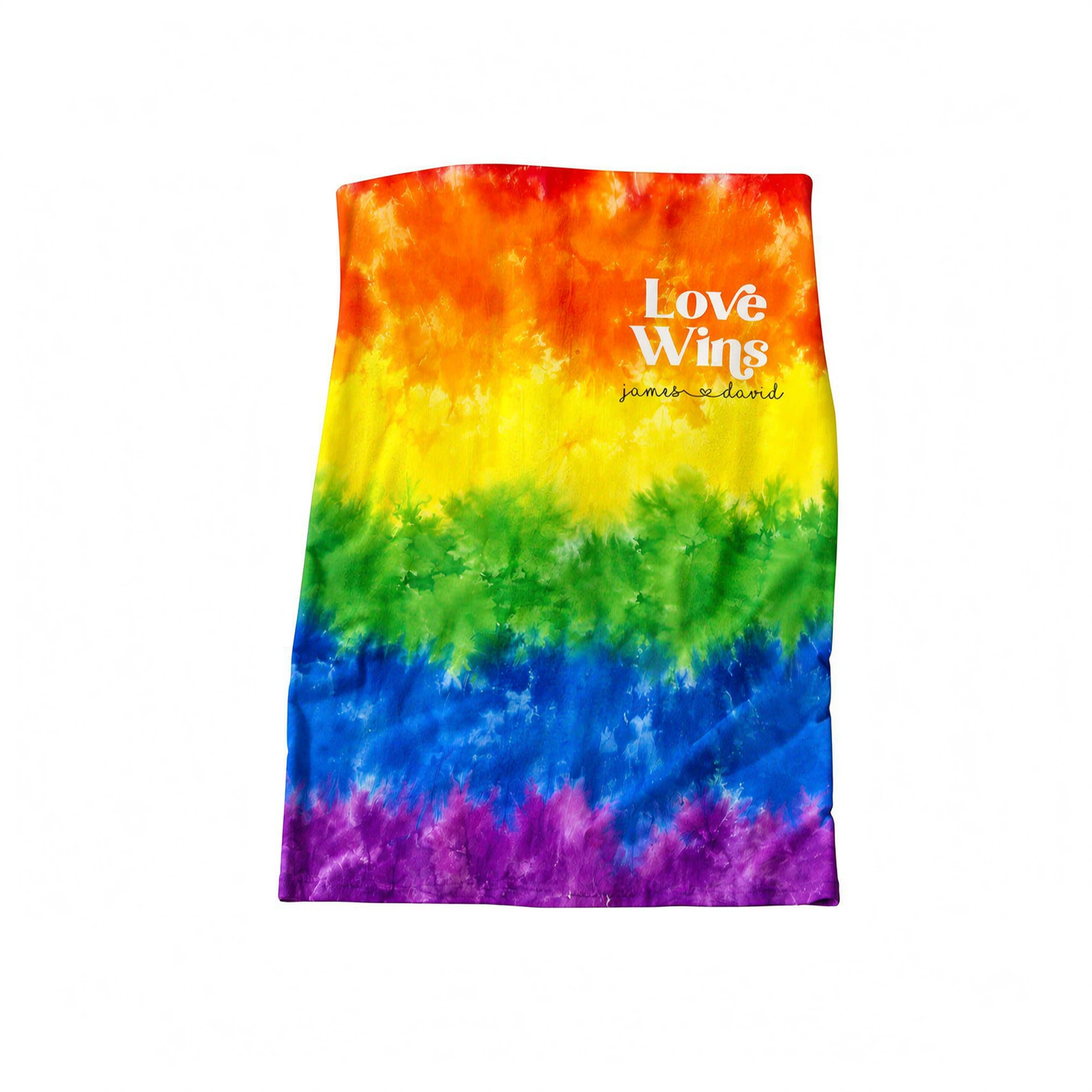 Love Wins Rainbow Tie Dye Pride Theme - Personalized Shirt