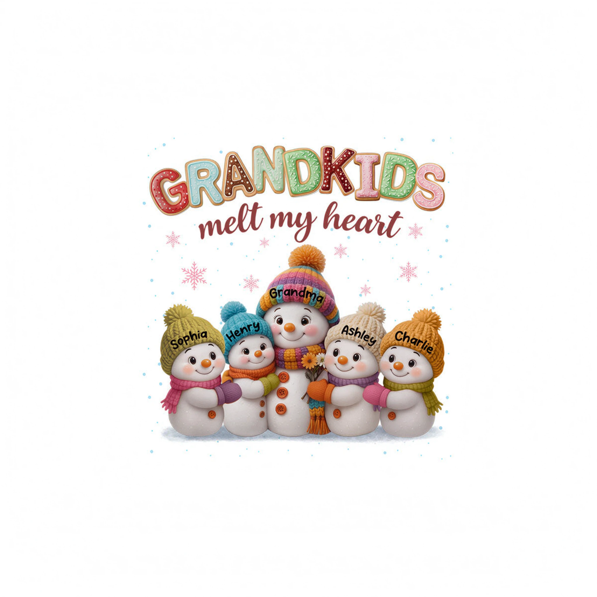 Heartwarming Christmas Snowman Grandma Grandkids Melt My Heart