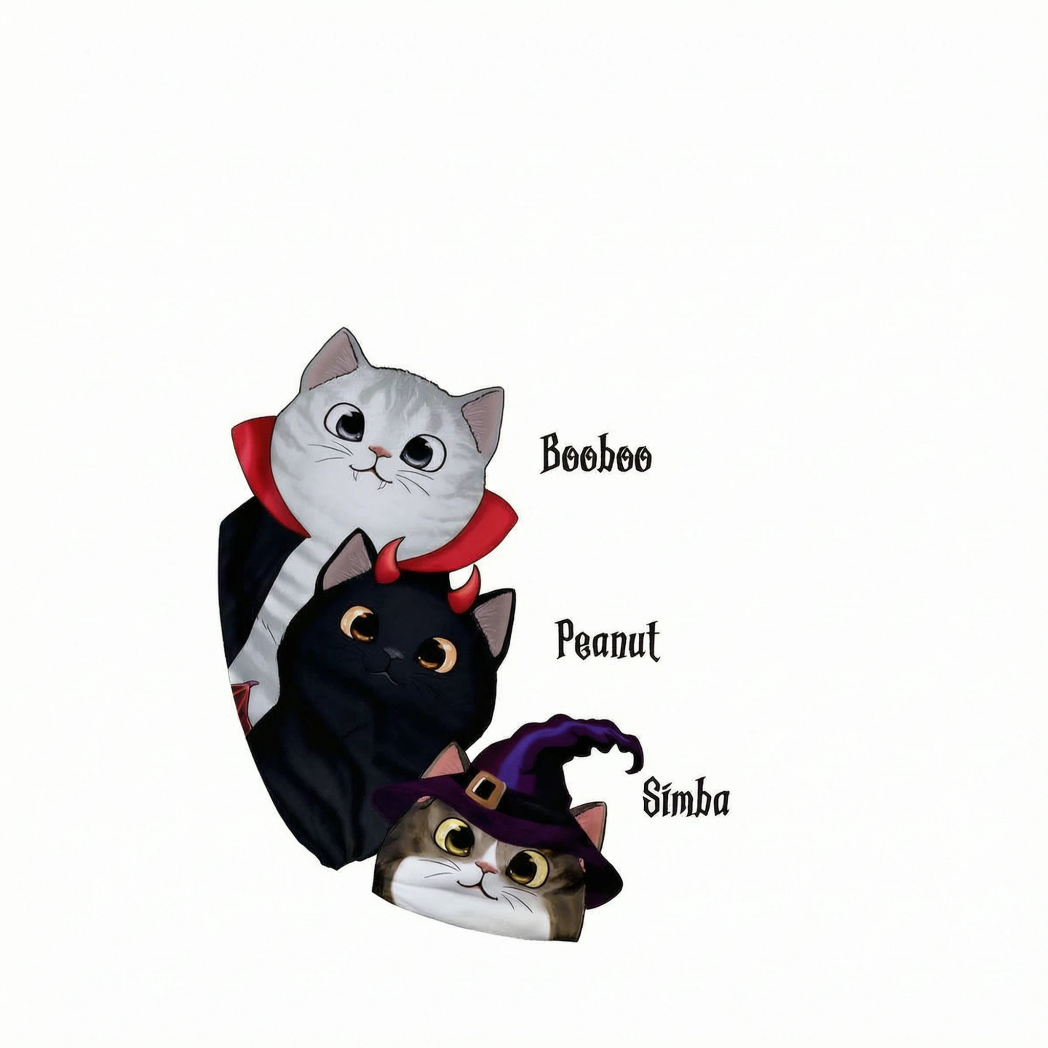Peeking Halloween Cats Spooky Vibe