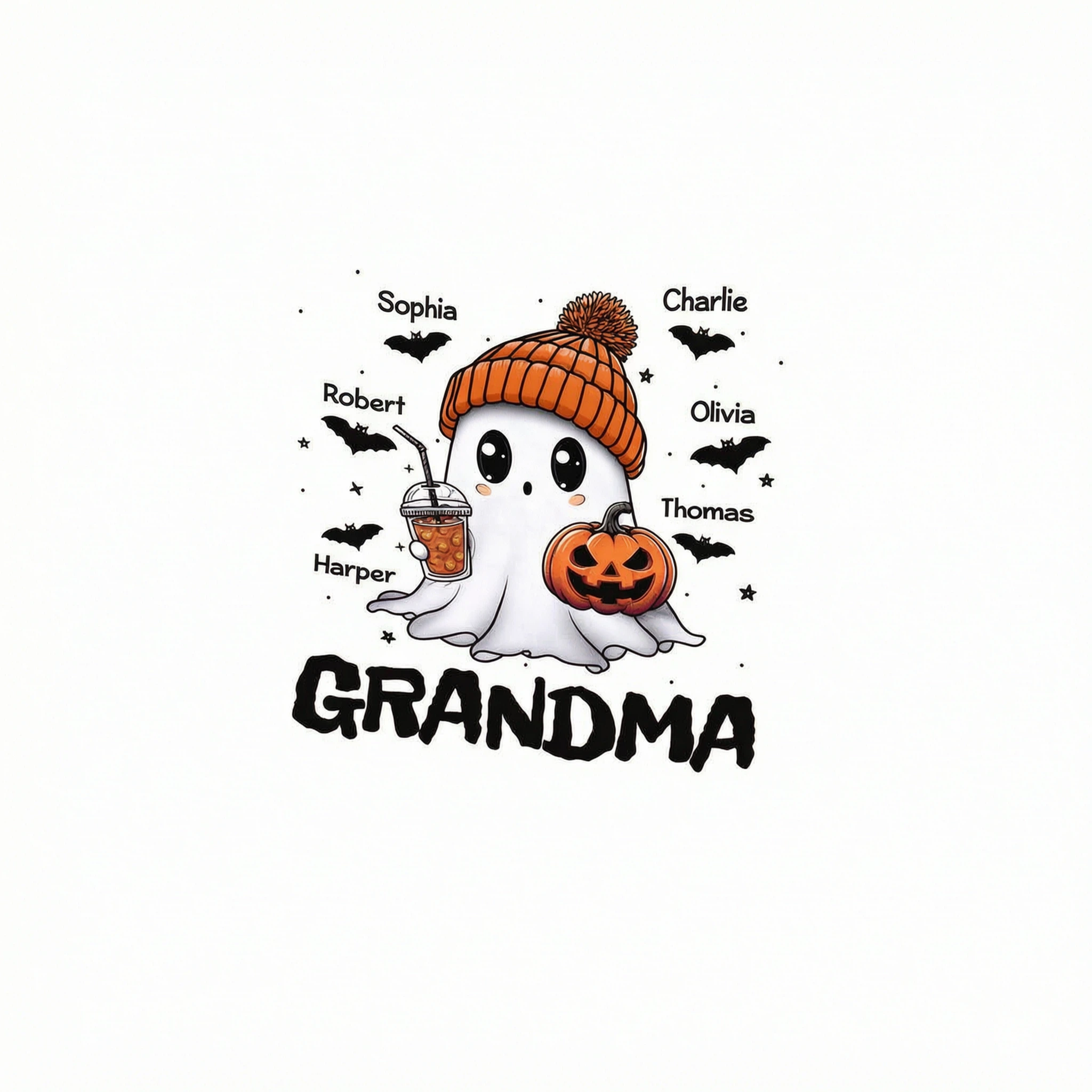 Boo Grandma Fall Season Halloween Personalized 3D Shirt