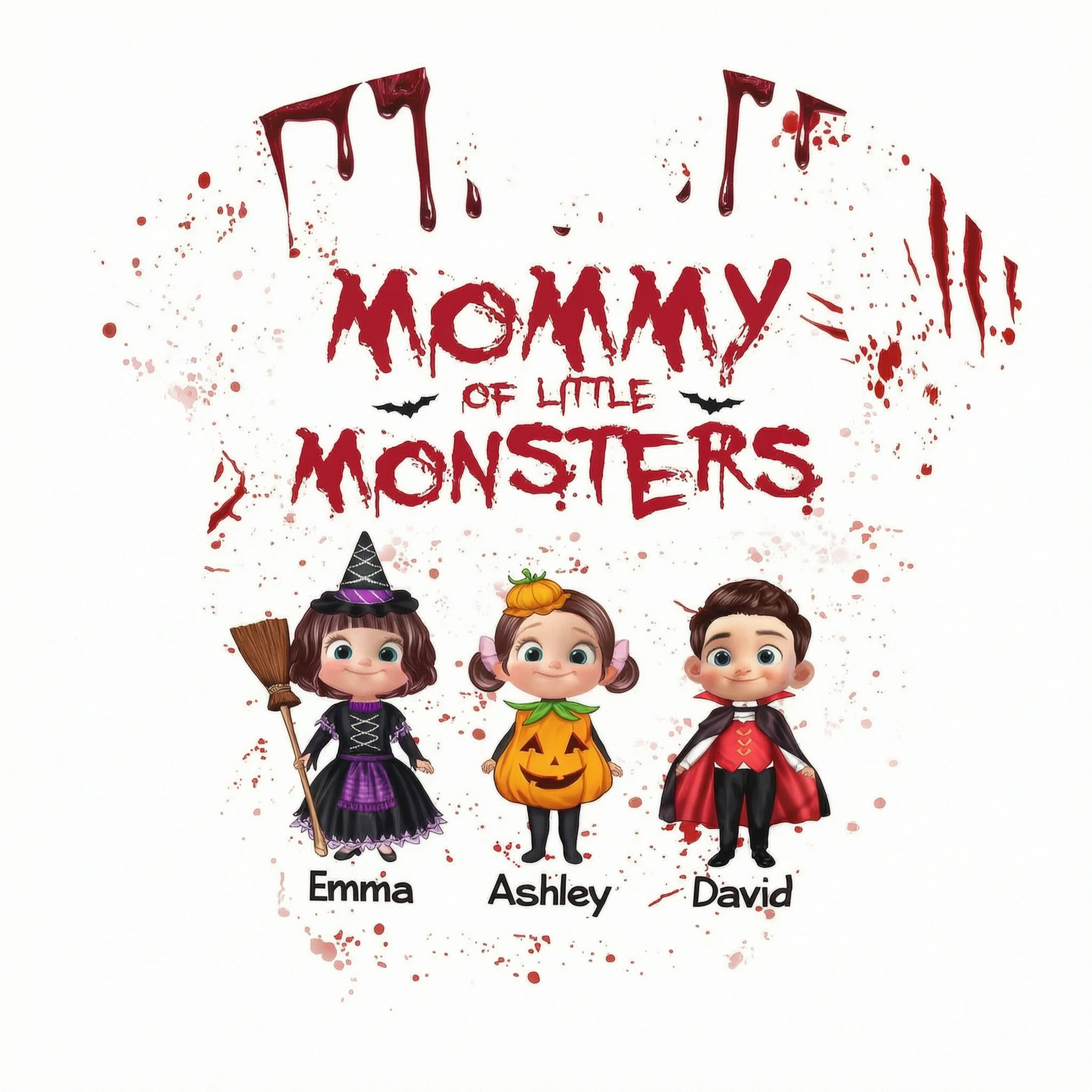 Halloween Mommy Daddy Of The Monsters Cute Kids Personalized 3D Shirt