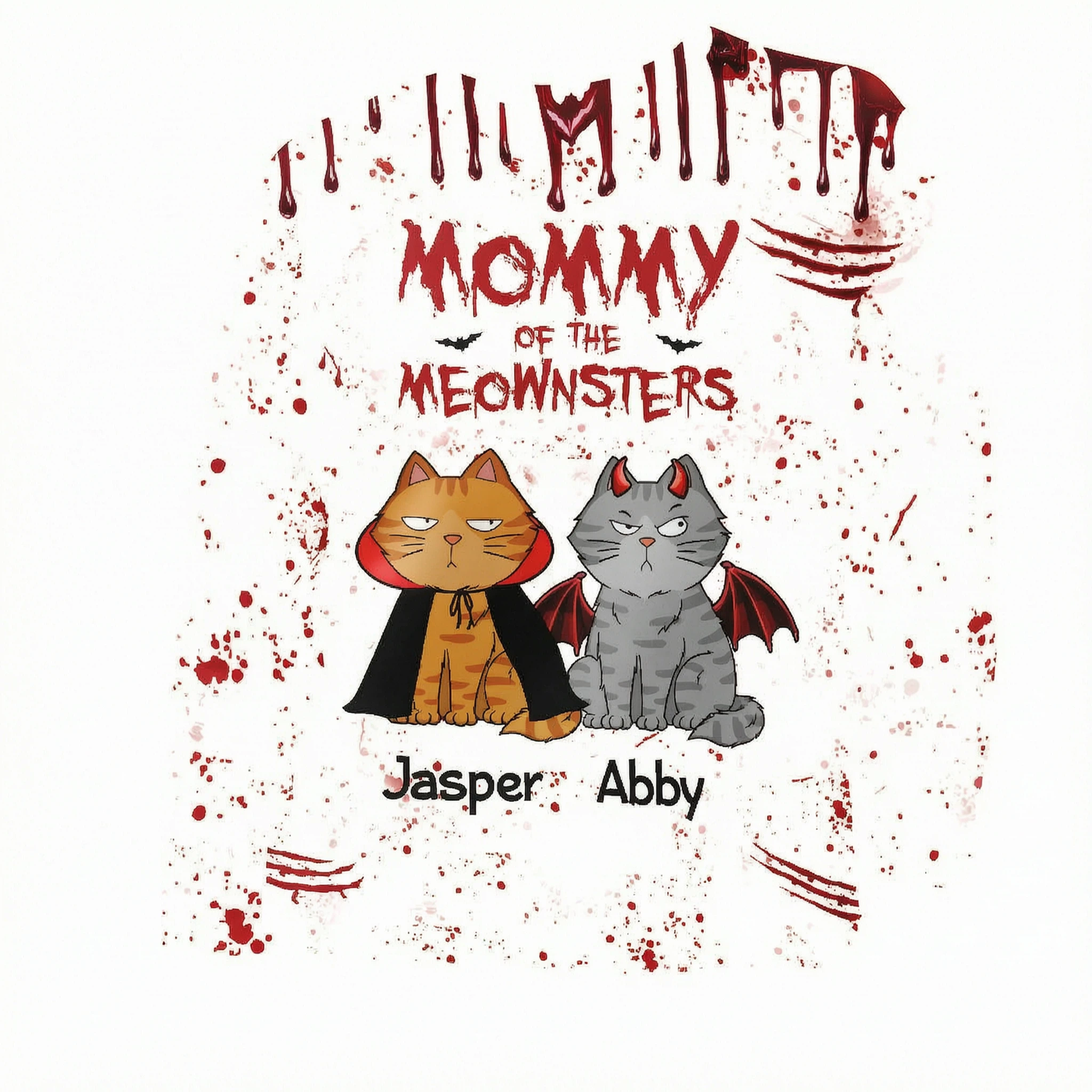 Halloween Mommy Daddy Of The Monsters Cats Personalized 3D Sweatshirt