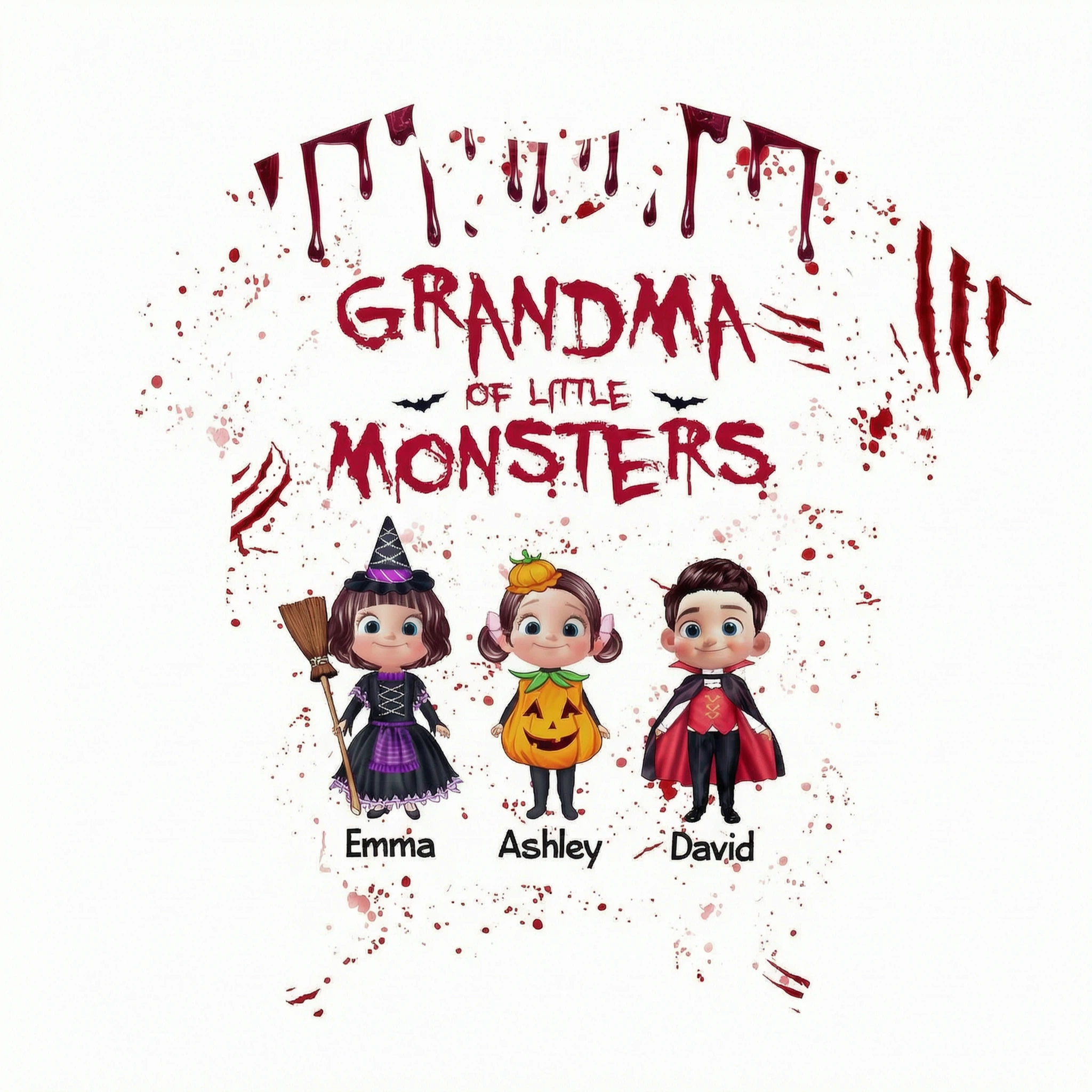 Halloween Grandma Mommy Daddy Grandpa Of The Monsters Cute Kids Personalized Shirt