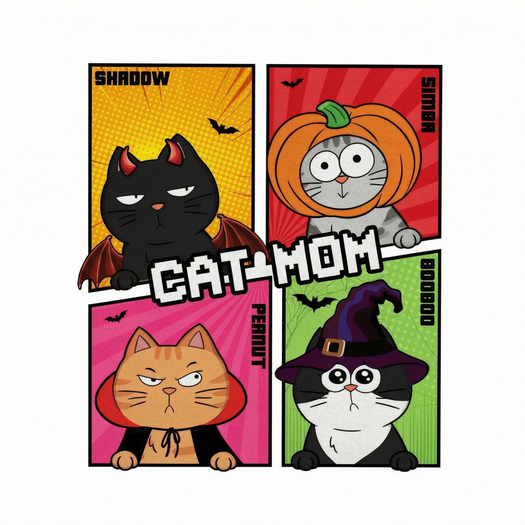 Halloween Funny Cartoon Cat Personalized Sweatshirt