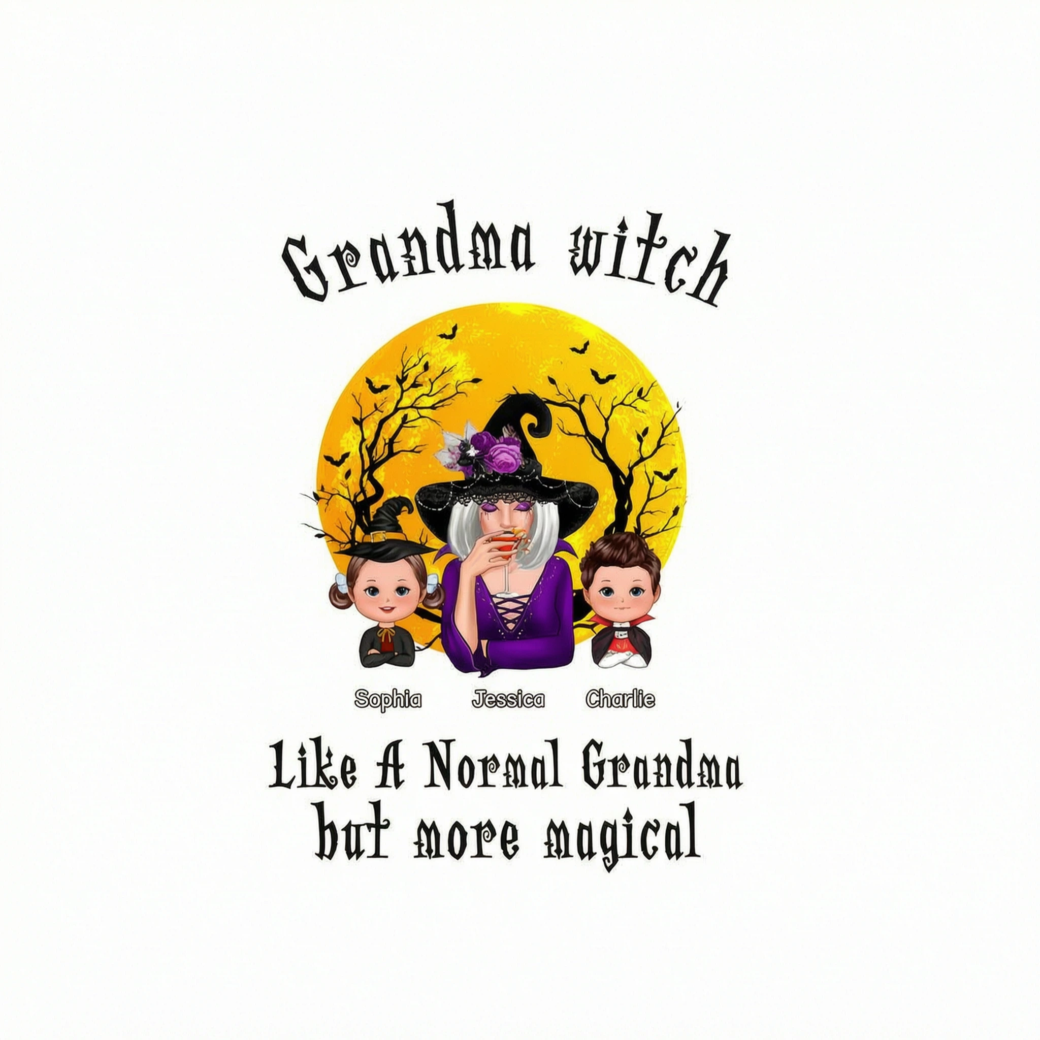 Grandma Witch More Magical Halloween Personalized Shirt, Perfect Costume For Grandma
